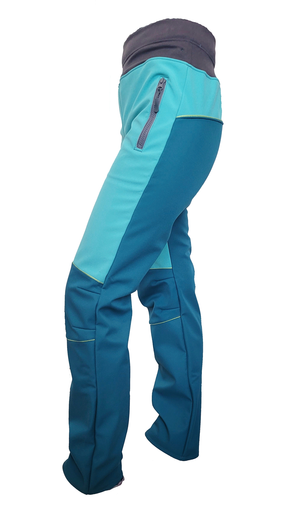 Women's softshell trousers insulated - kerosene-turquoise