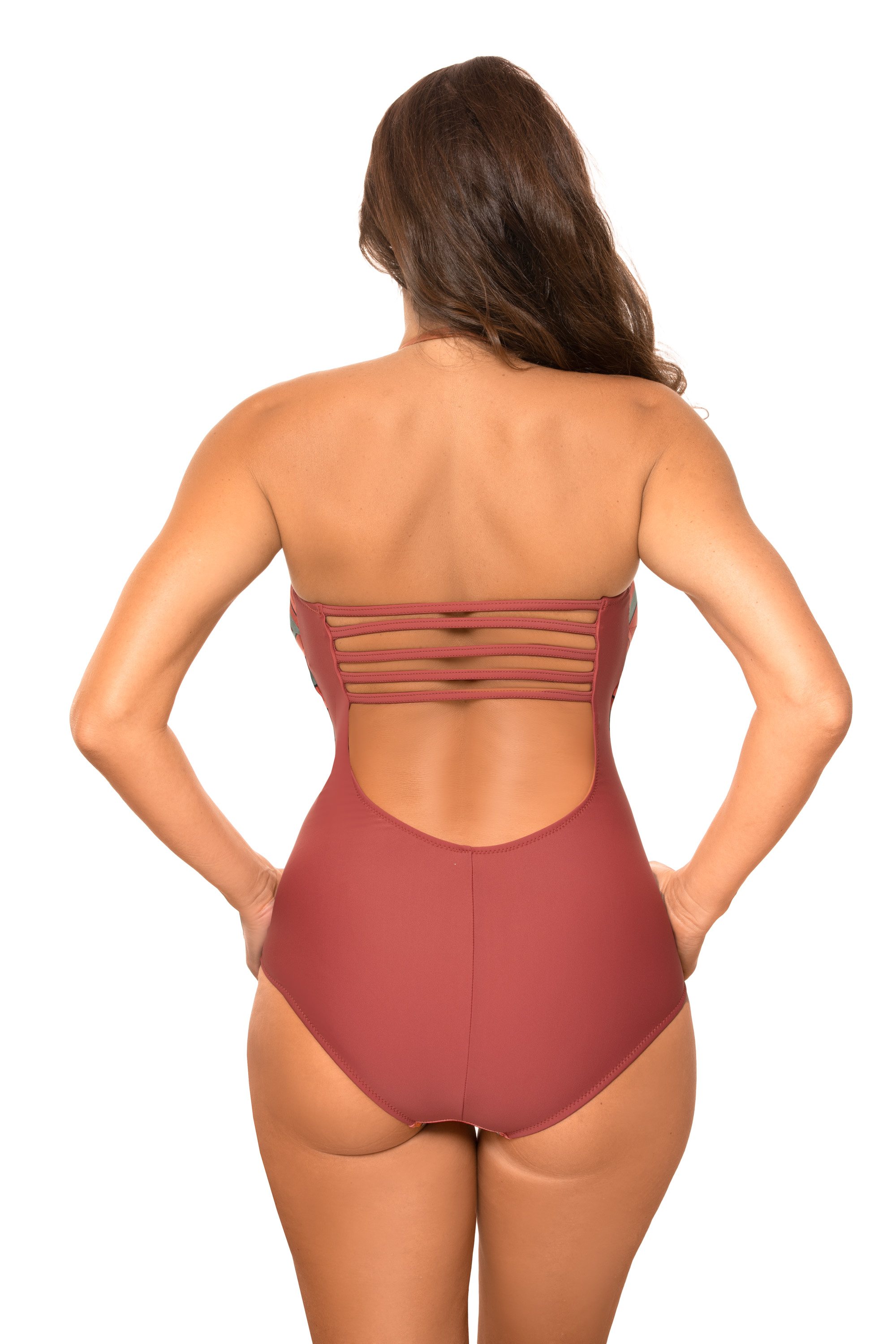 Sansha M-655 (4) Copper-Khaki Swimsuit