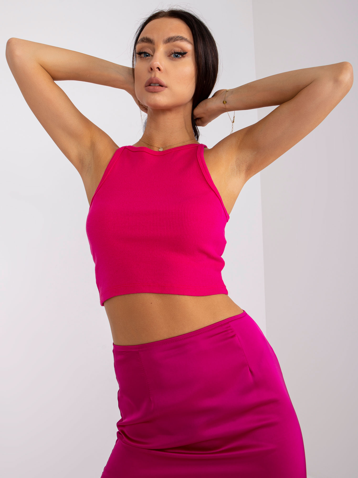 Fuchsia Strip Crop Top από τη Margo RUE PARIS