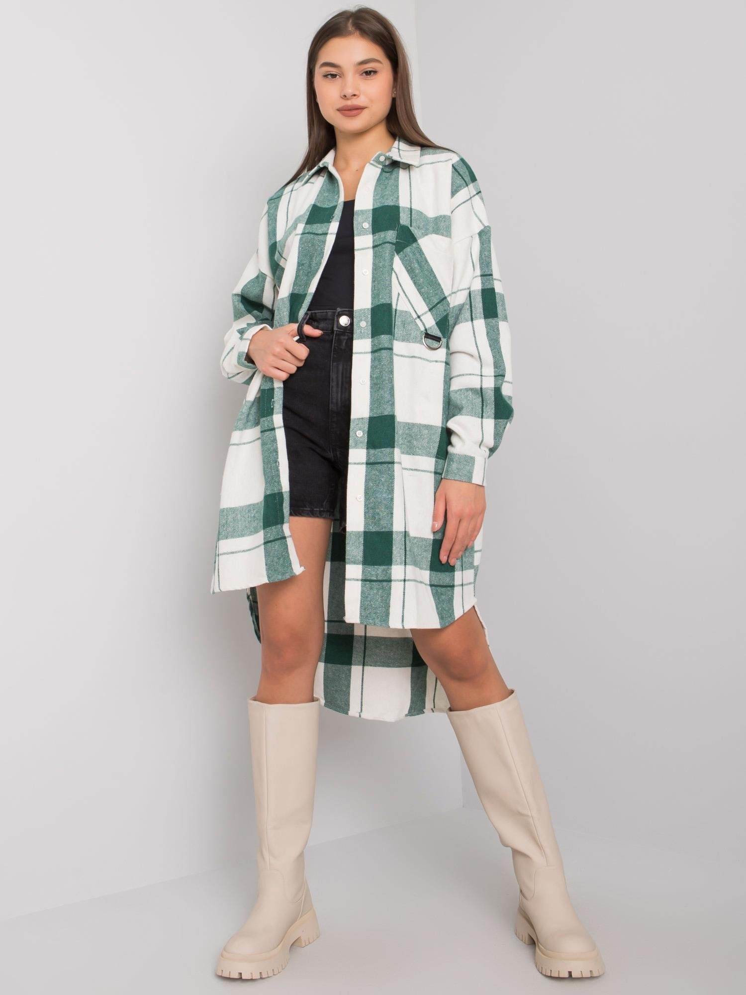 Lady's Green Plaid Shirt