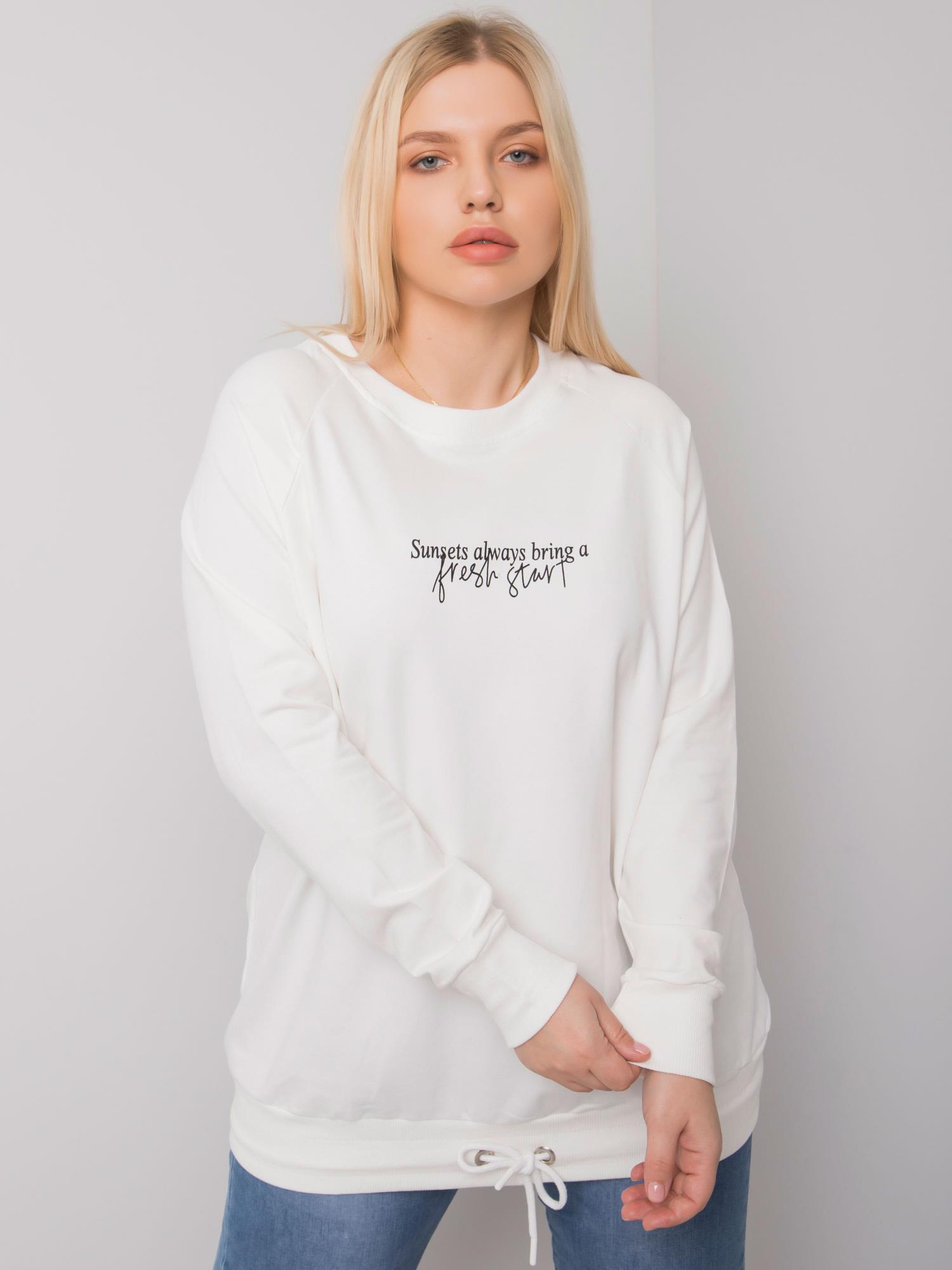 Women's Sweatshirt Ecru Plus Size