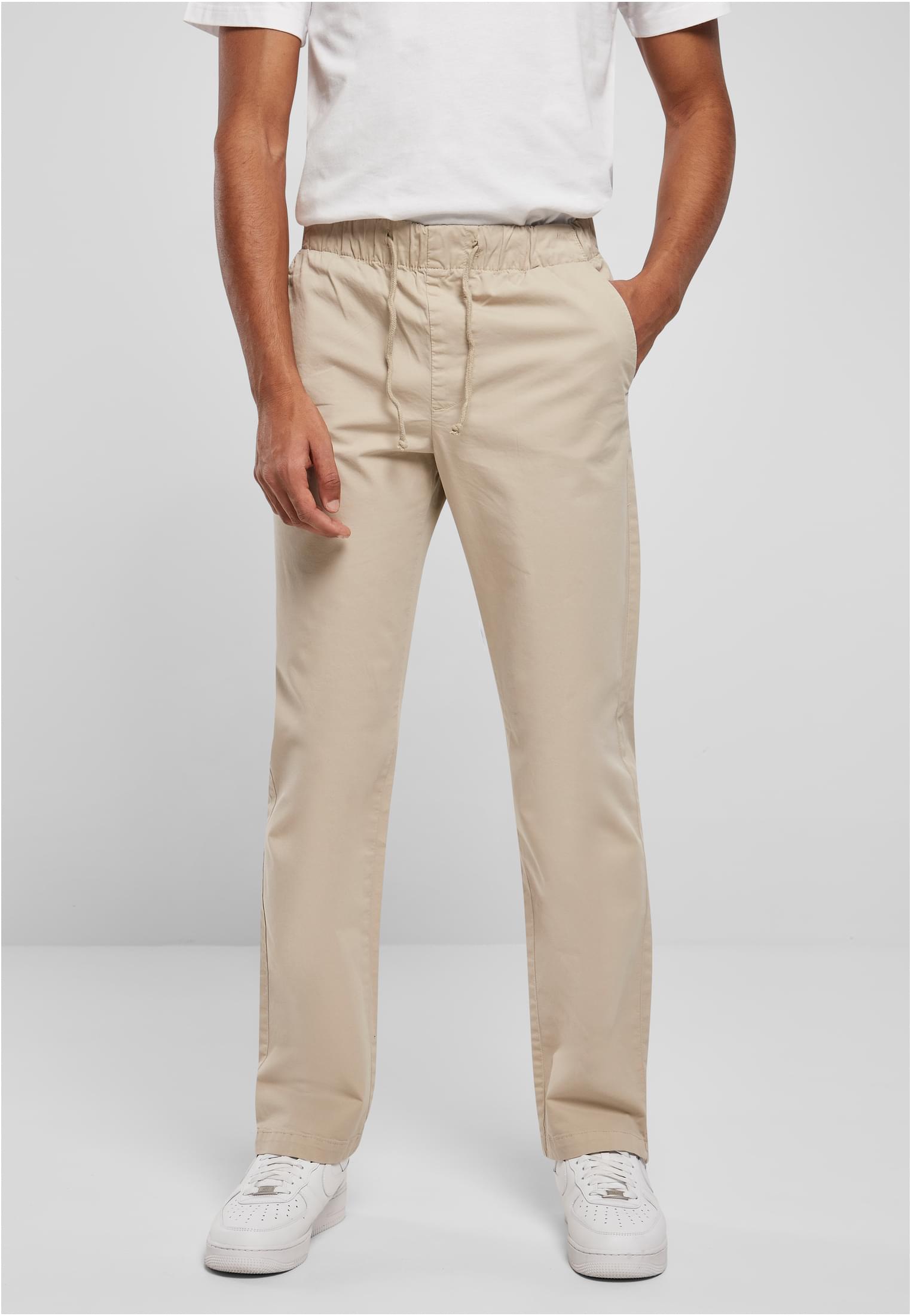 Straight Slit Pants Made Of Soft Grass