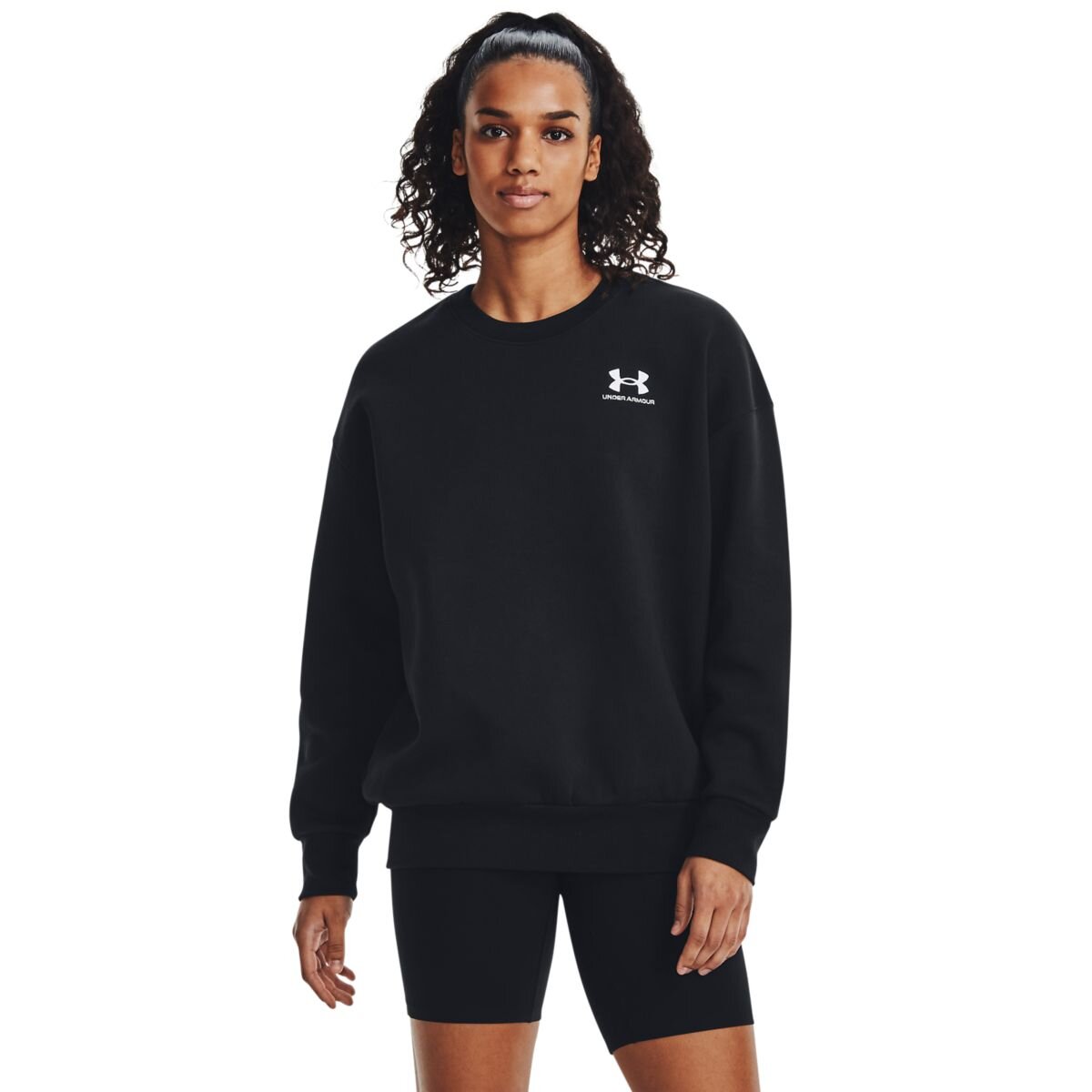 Women&#039;s oversized sweatshirt Under Armour Essential Flc OS Crew