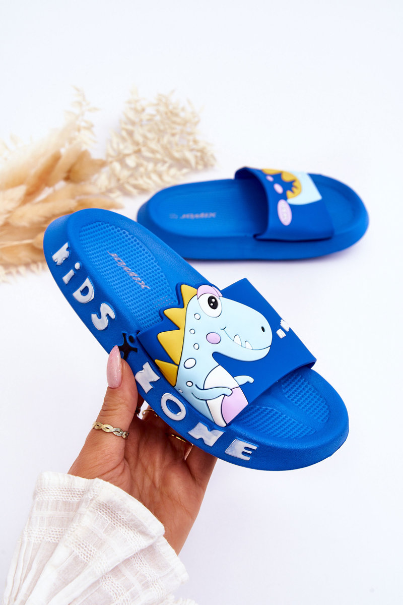 Children's Foam Slippers Dinosaur Blue Dario