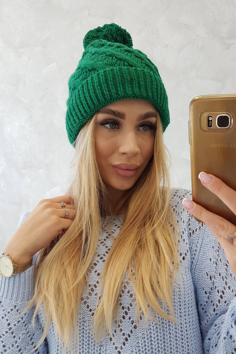Beanie with fleece Wanda K281 green