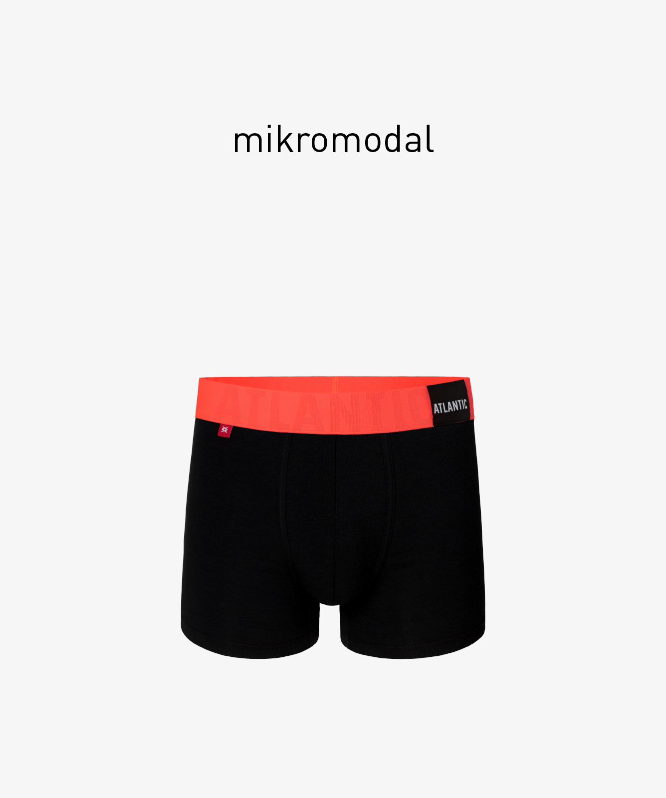 Man boxers ATLANTIC PREMIUM with mikromodal - black/orange