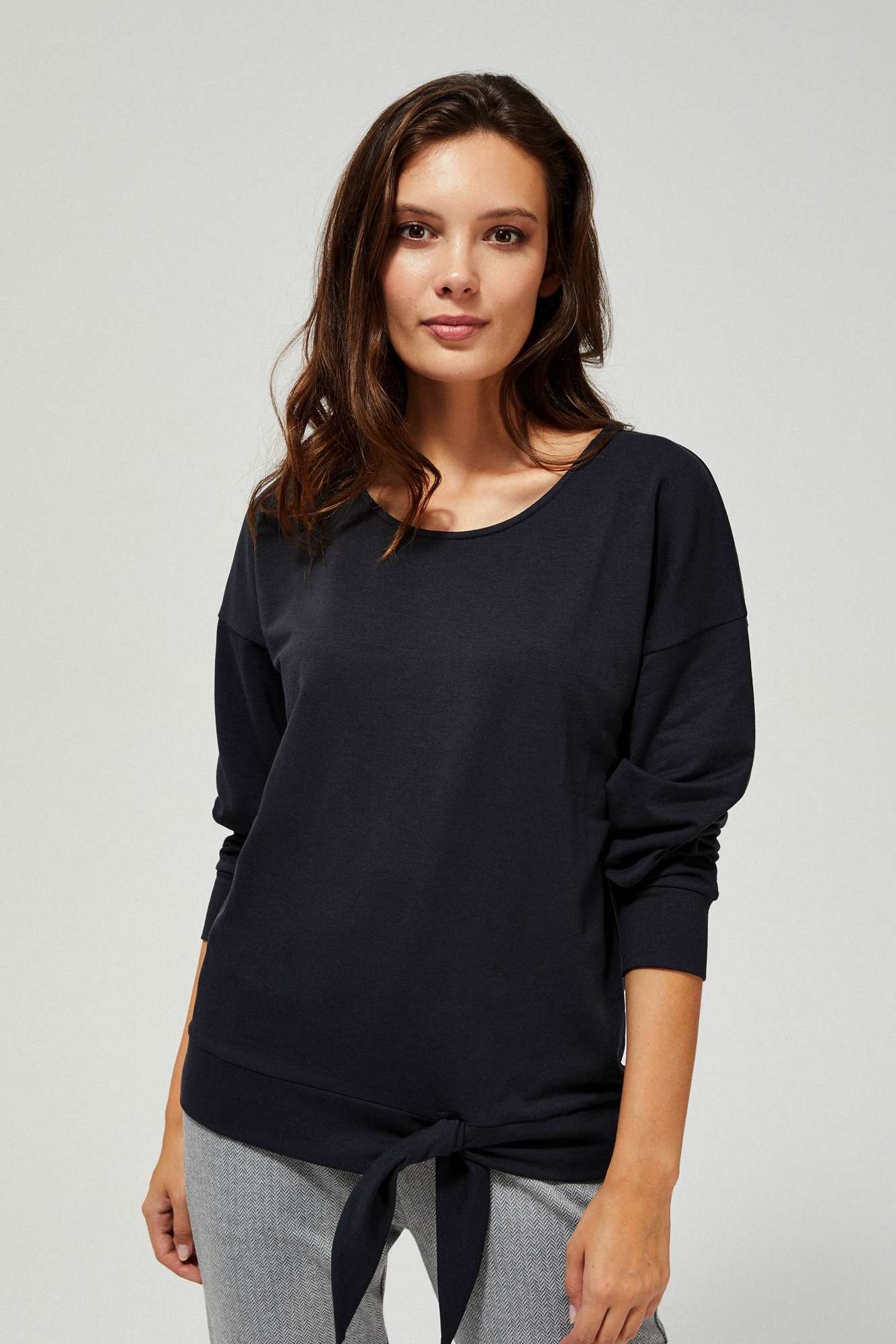 Sweatshirt with binding - graphite