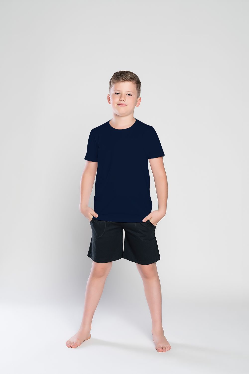 Boys' T-shirt with short sleeves Tytus - dark blue