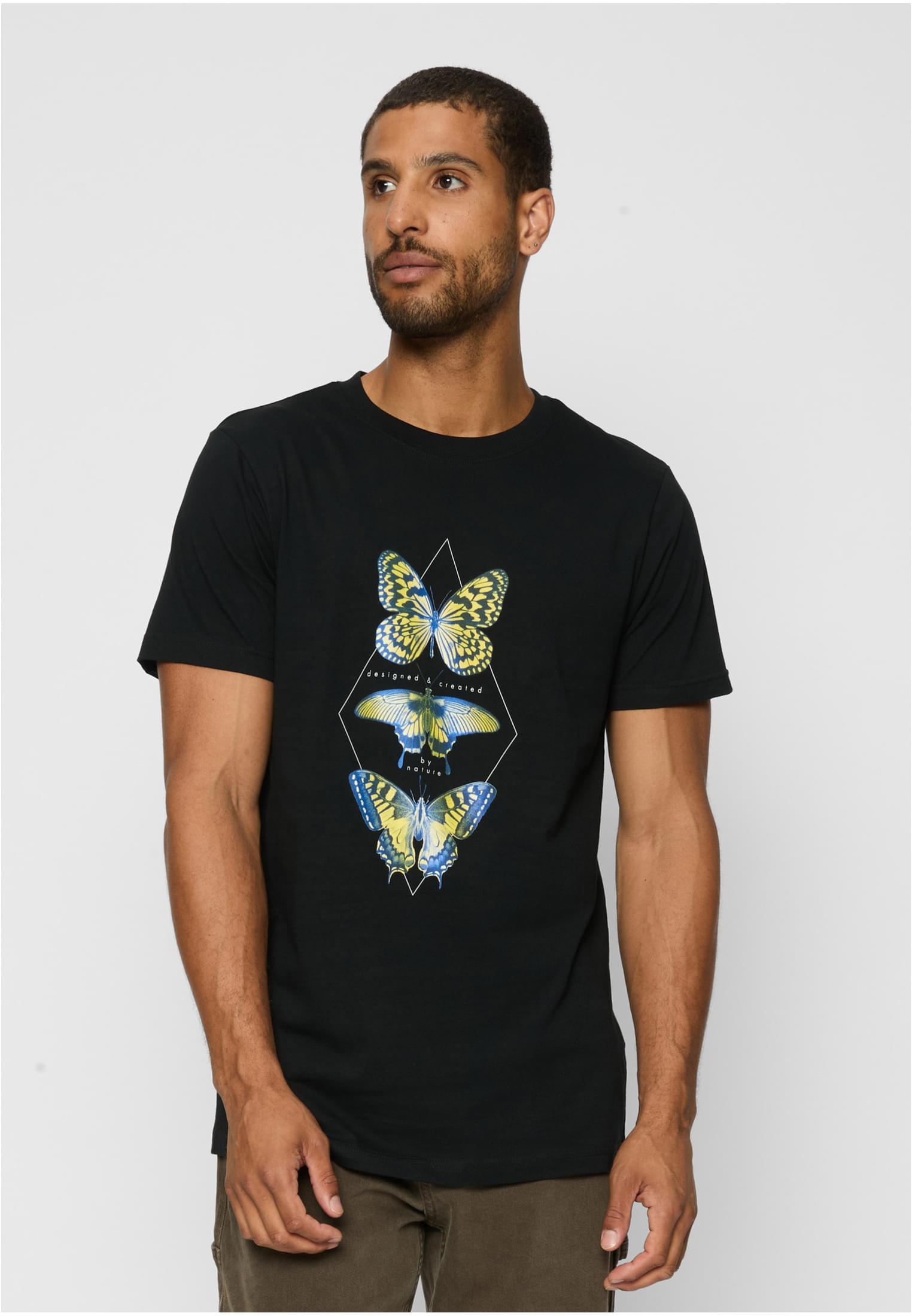 Black T-shirt Butterfly Night