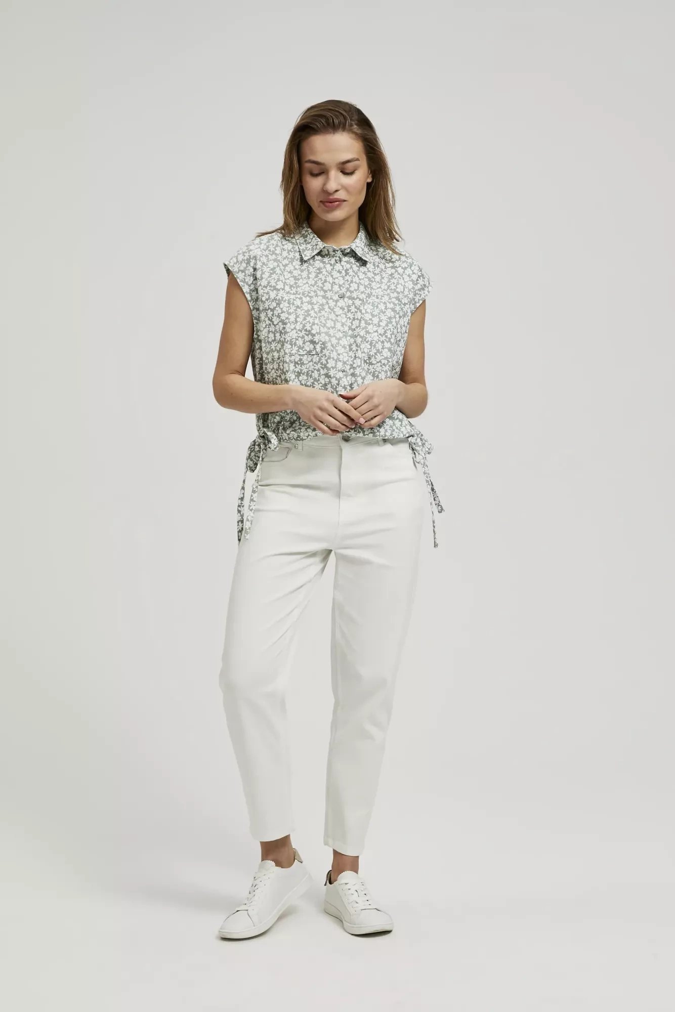 Women's patterned shirt MOODO - olive