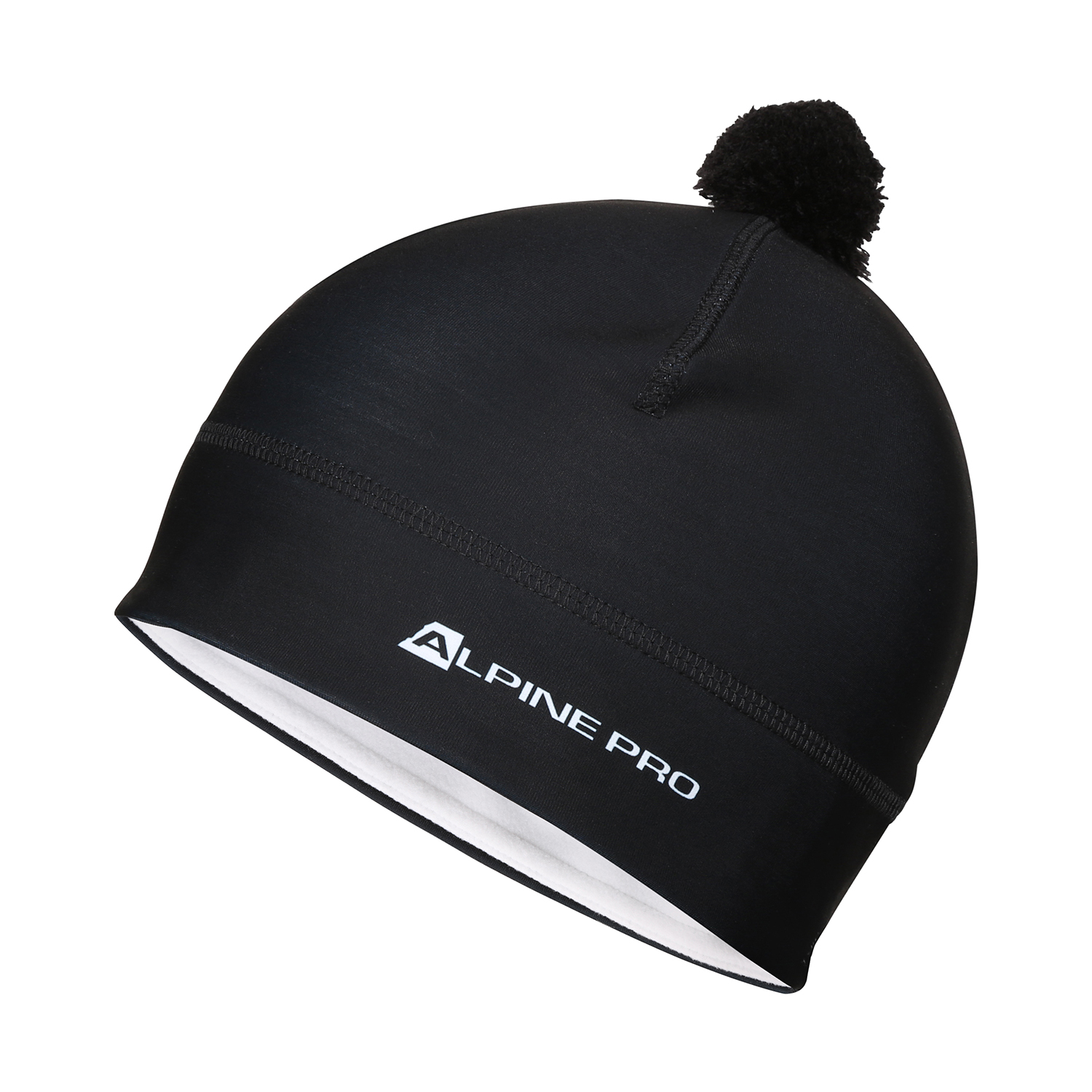 Functional Cap With Pompom ALPINE PRO ABERE Black