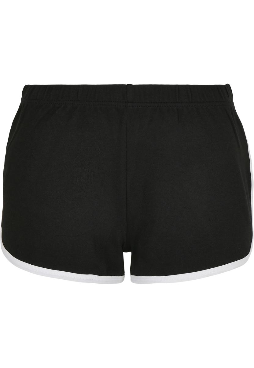 Doamnelor Organic Interlock Retro Hotpants negru / alb