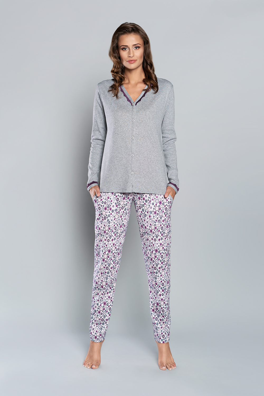 Arati ́s Pyjamas - Long Sleeves, Long Trousers - Melange/print