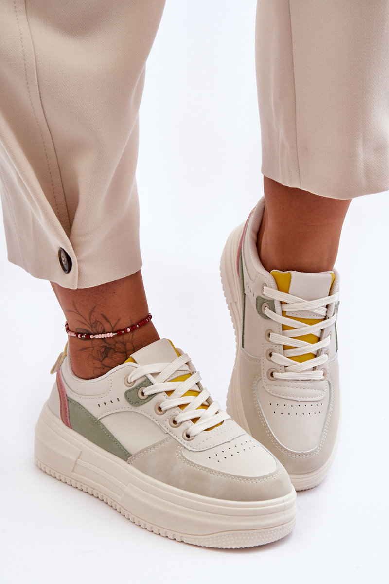 Women's sports shoes on a massive platform multicolored Gemma
