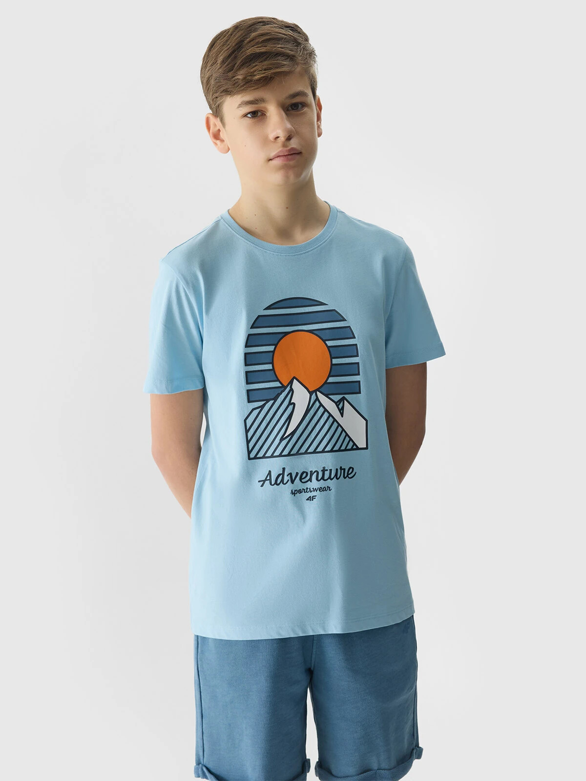 4F Organic Cotton T-Shirt For Boys - Blue