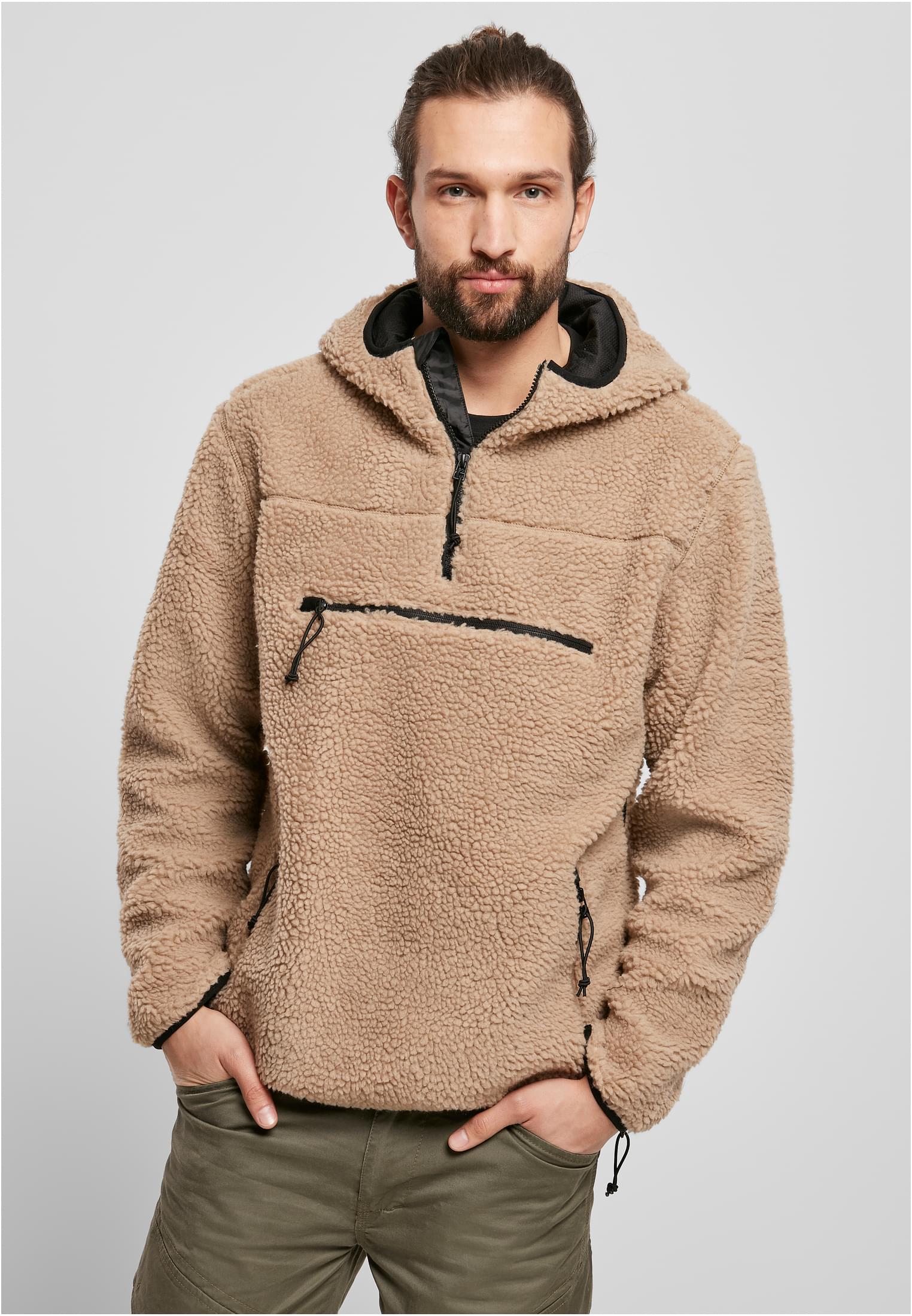 Teddyfleece Worker Pullover Jacket Camel