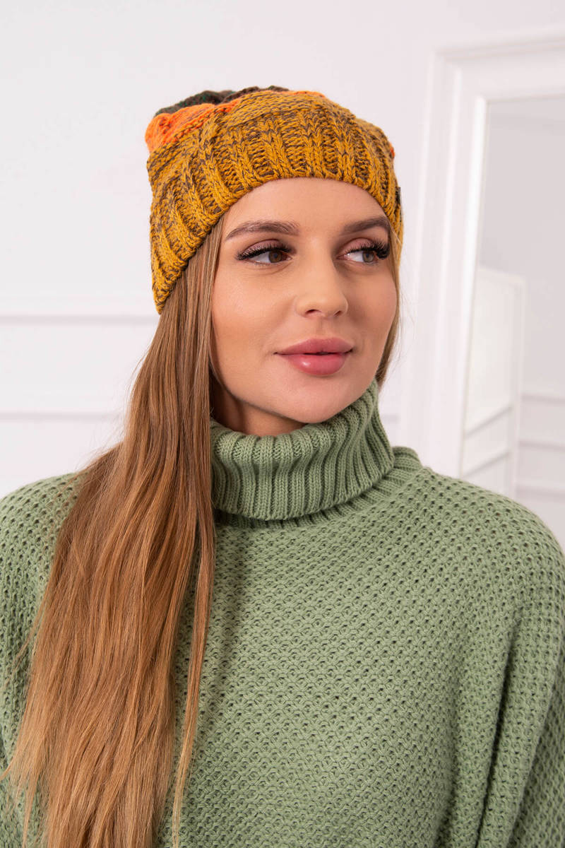 Fleece beanie Dolores K303 mustard+orange+green