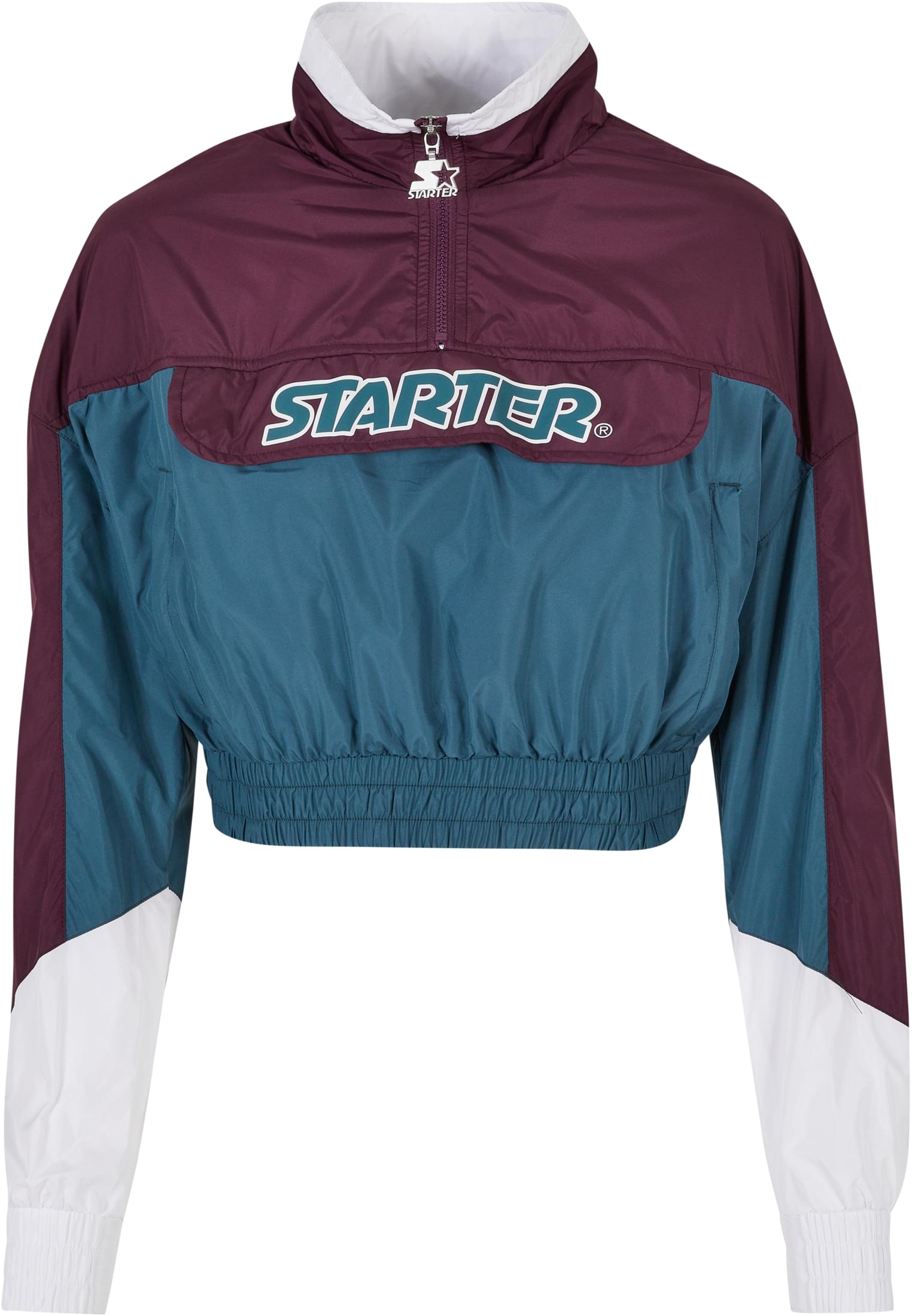 Women's Beginner Jacket With Color Block Dark Purple/Teal