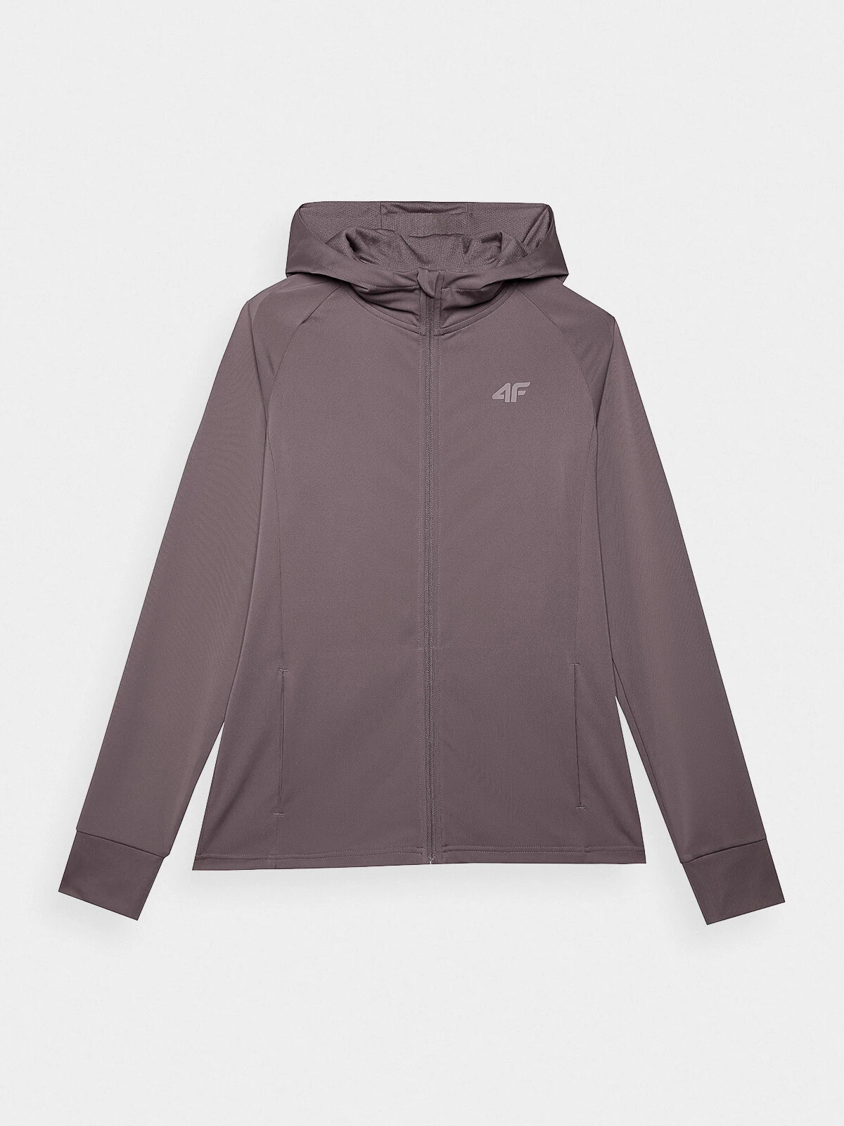 Women's Sports Quick-Drying Hooded Sweatshirt 4F - Brown