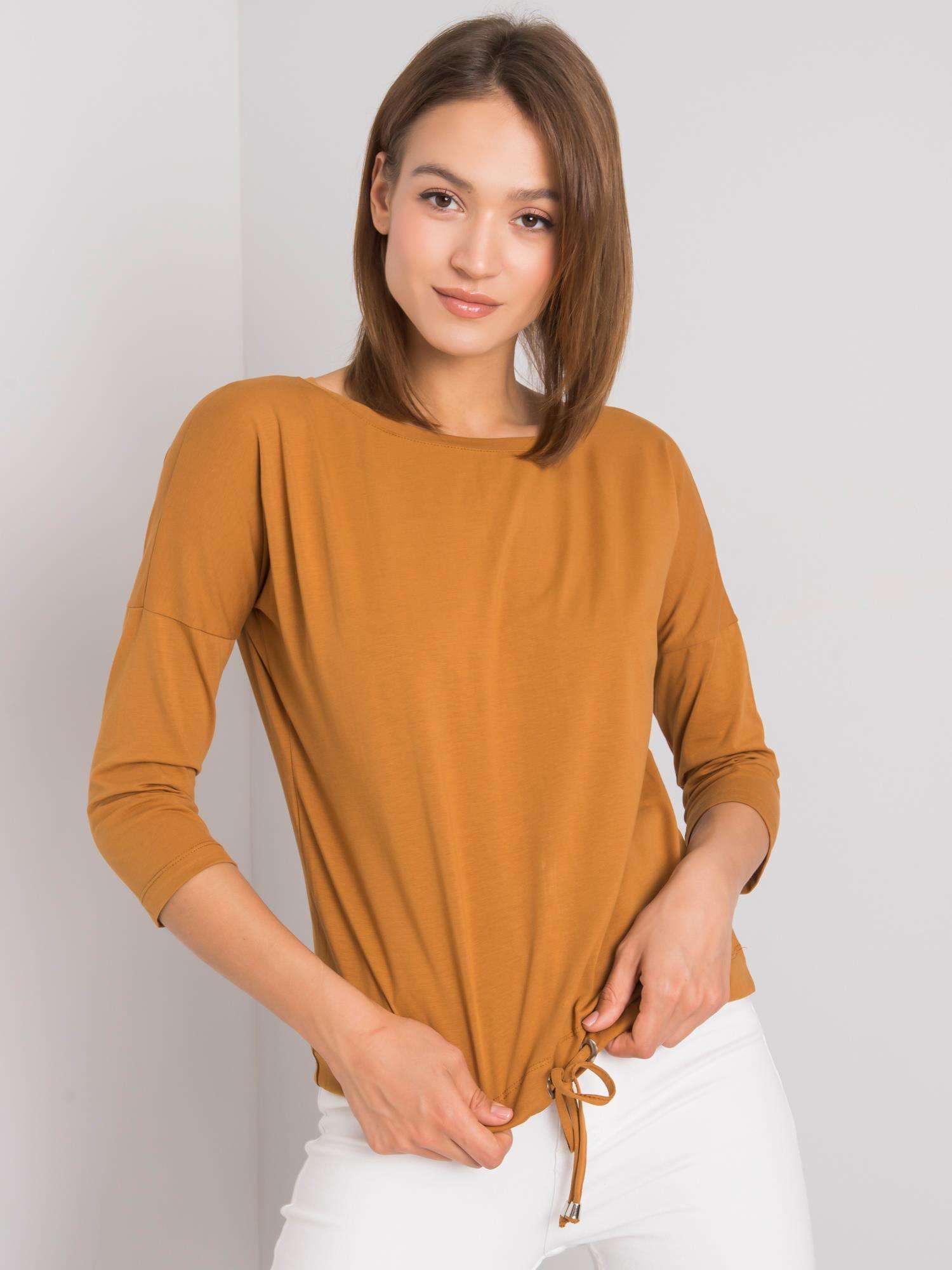 Light Brown Cotton Blouse For Women