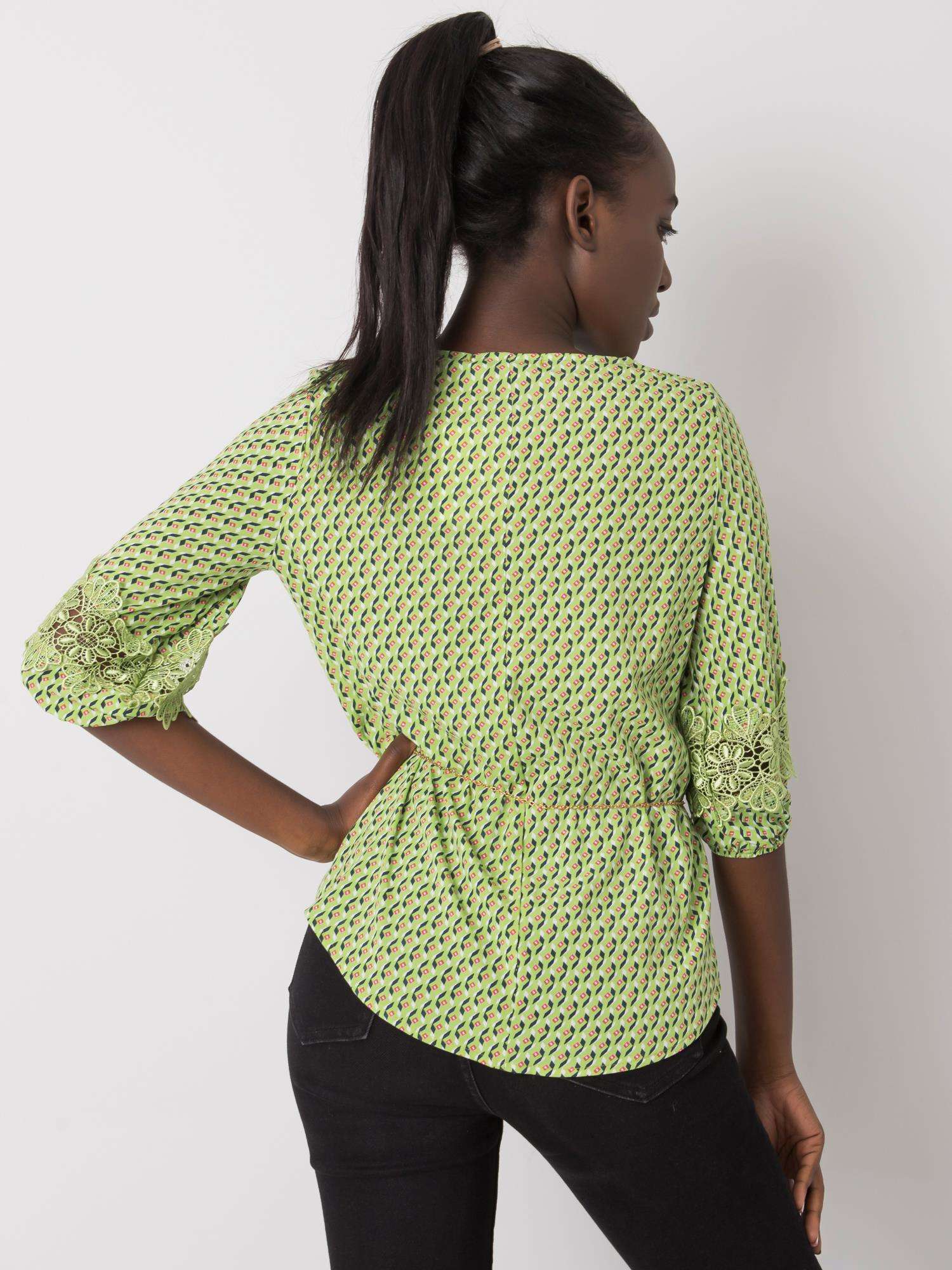 Bluza cu model verde pentru femei