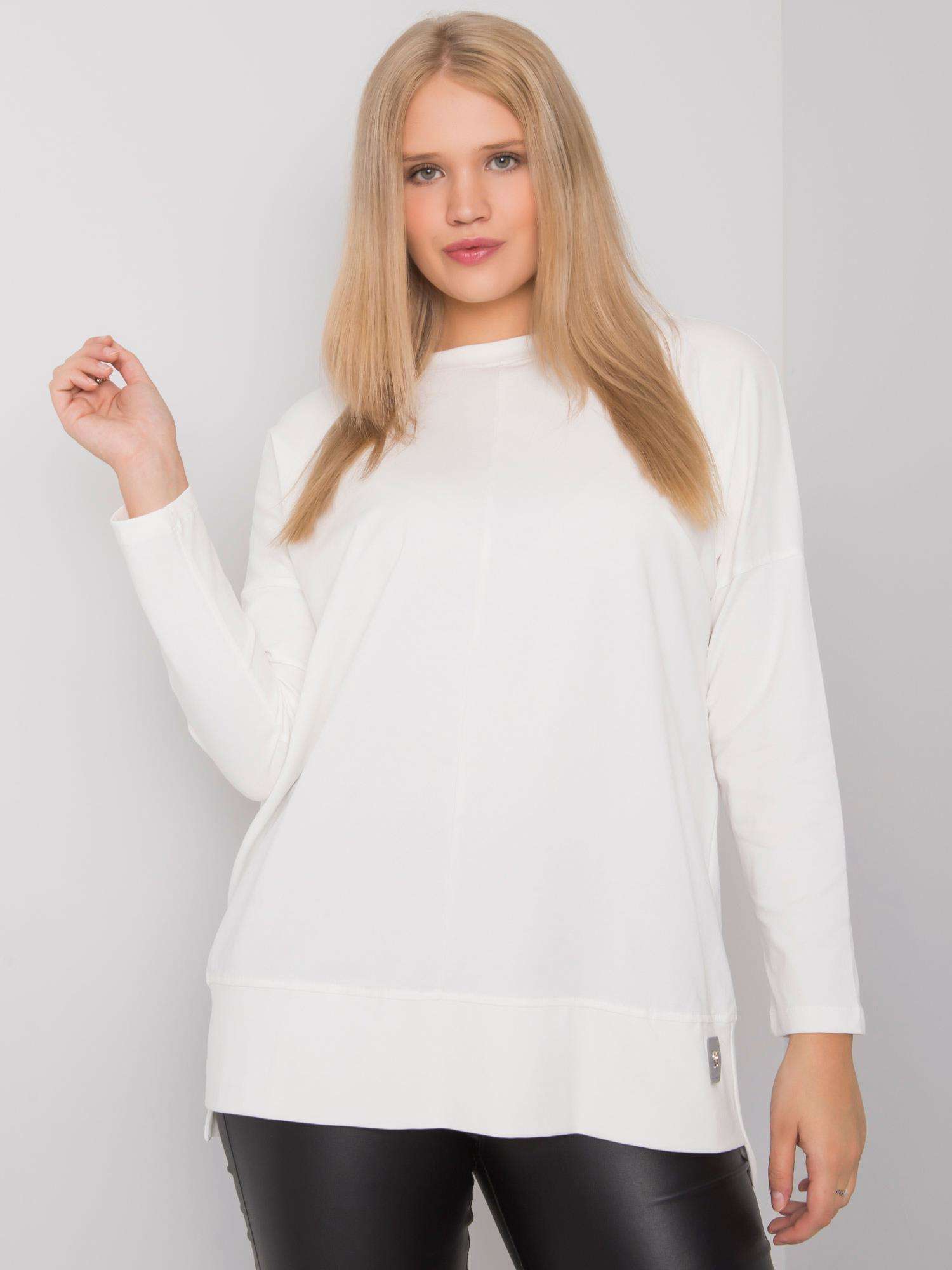 Basic blouse Ecru plus size