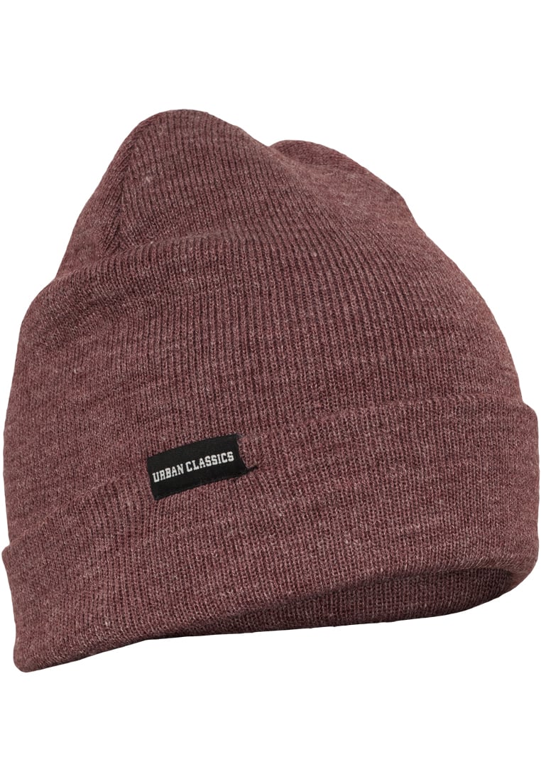 Basic Flap Beanie Burgundy Melange