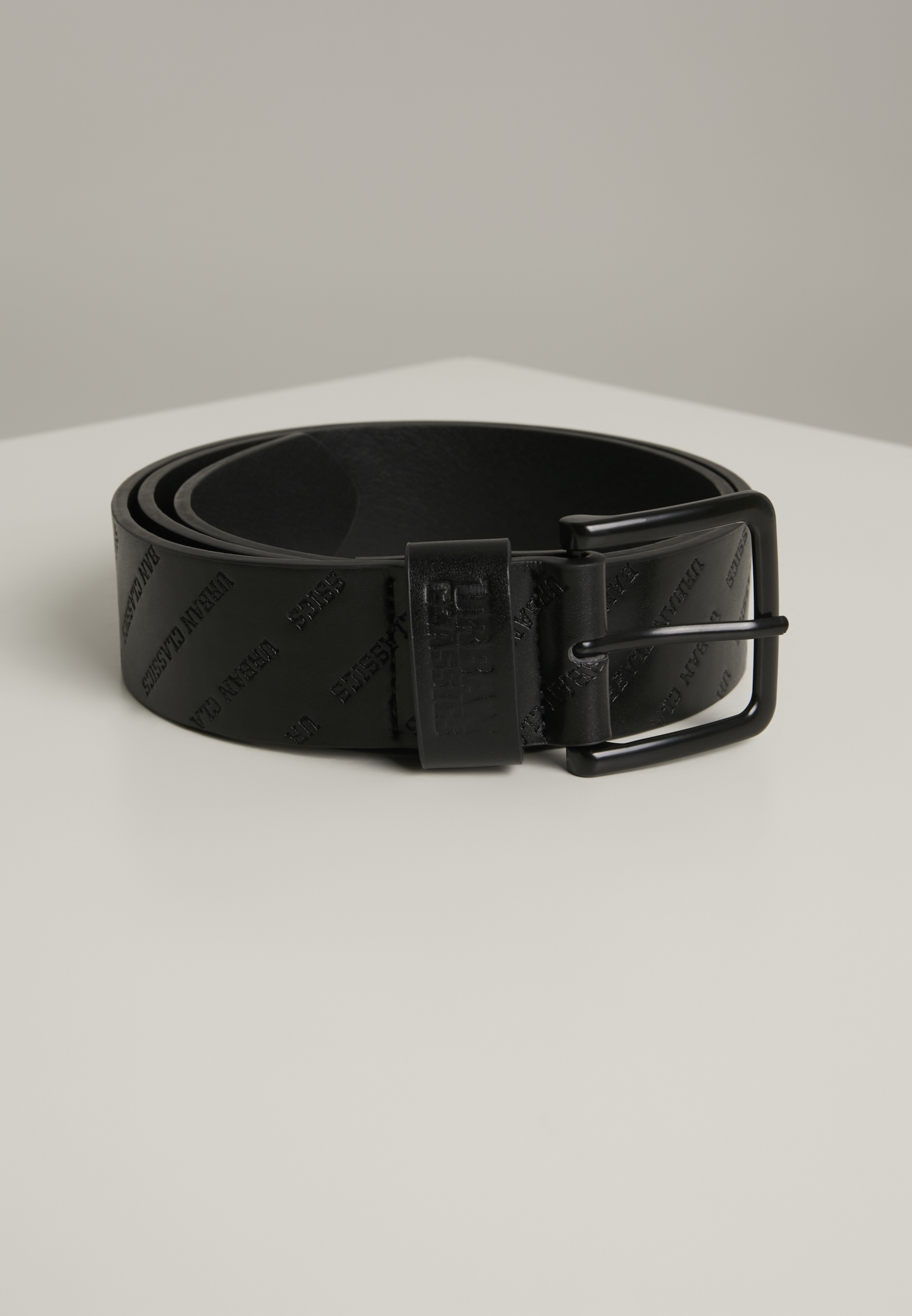 Allover belt with logo black