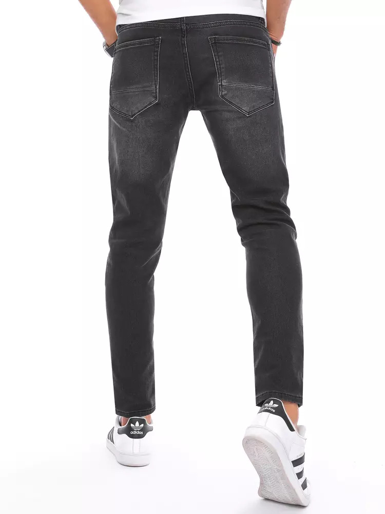 Dstreet pantaloni negri din denim pentru bărbați