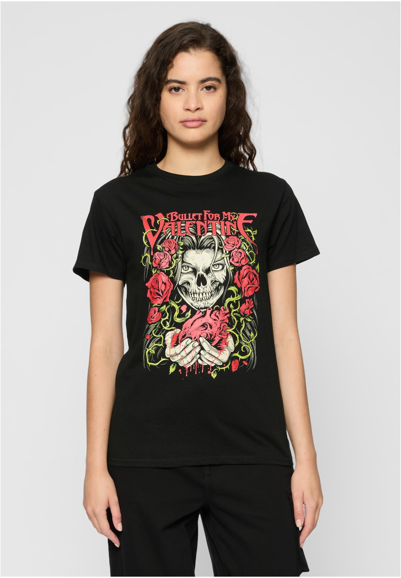 Women's T-shirt Bullet For My Valentine MY Bleeding Heart Tee Black