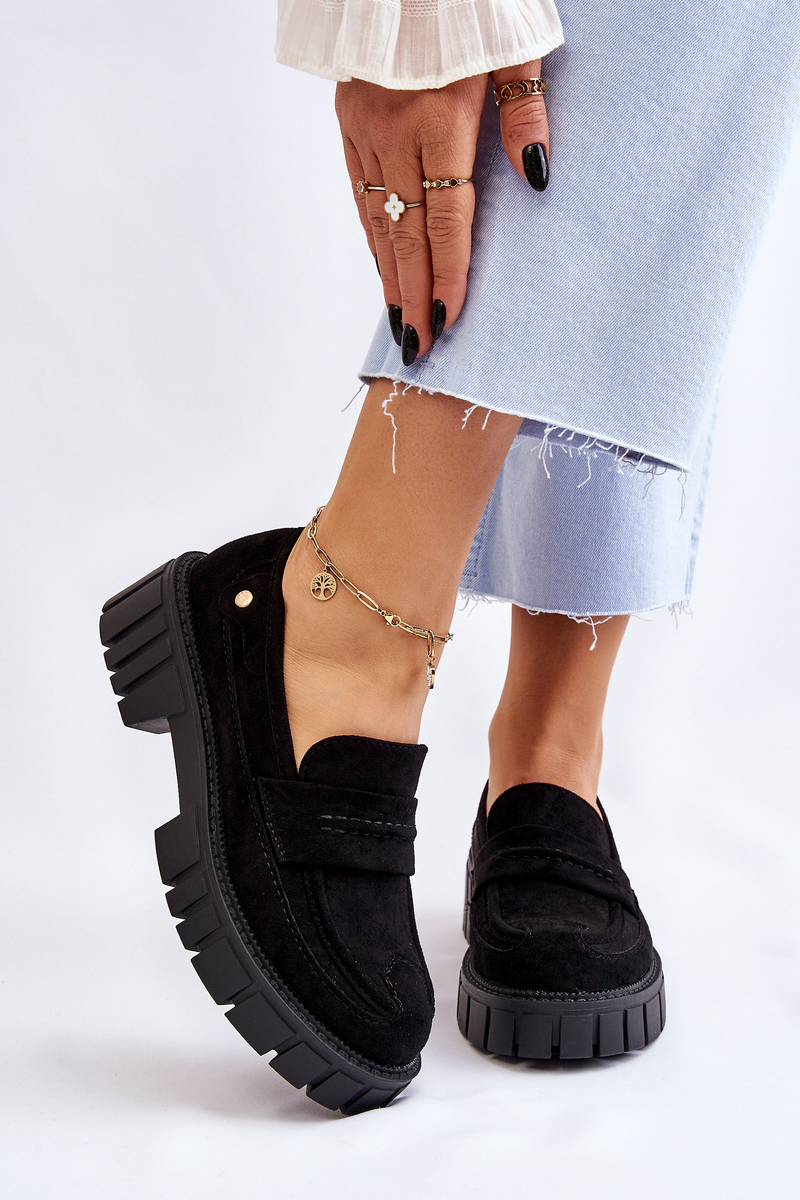 Women's Suede Slip-on Shoes Black Fiorell