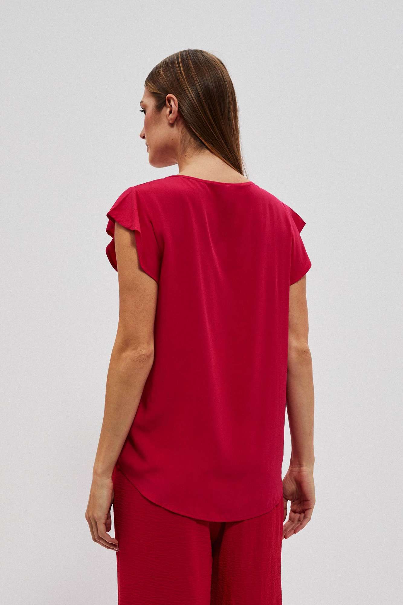 WOMEN'S SHIRT L-KO-4029 STRAWBERRY