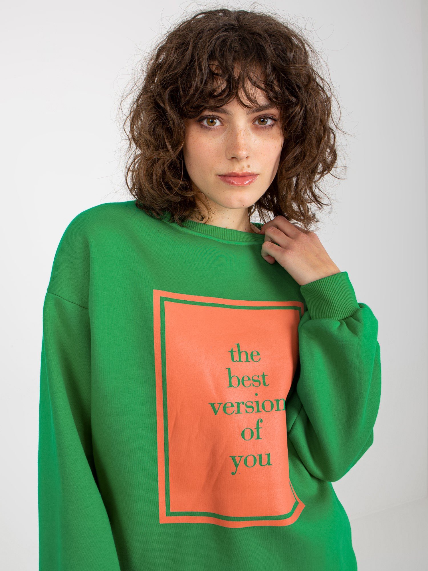 Green Oversize Sweatshirt With Print