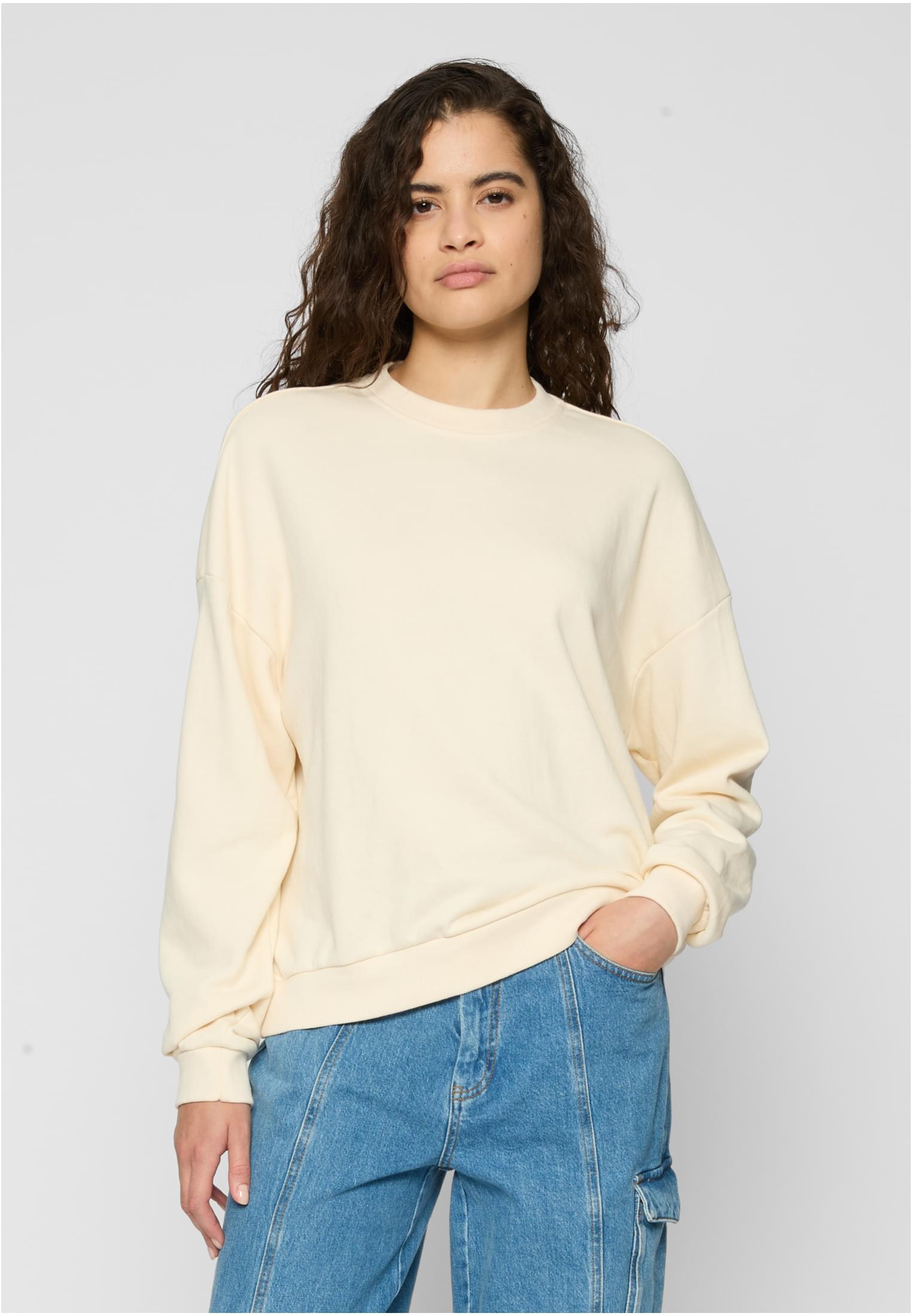 Women's Light Terry Sweatshirt - Cream