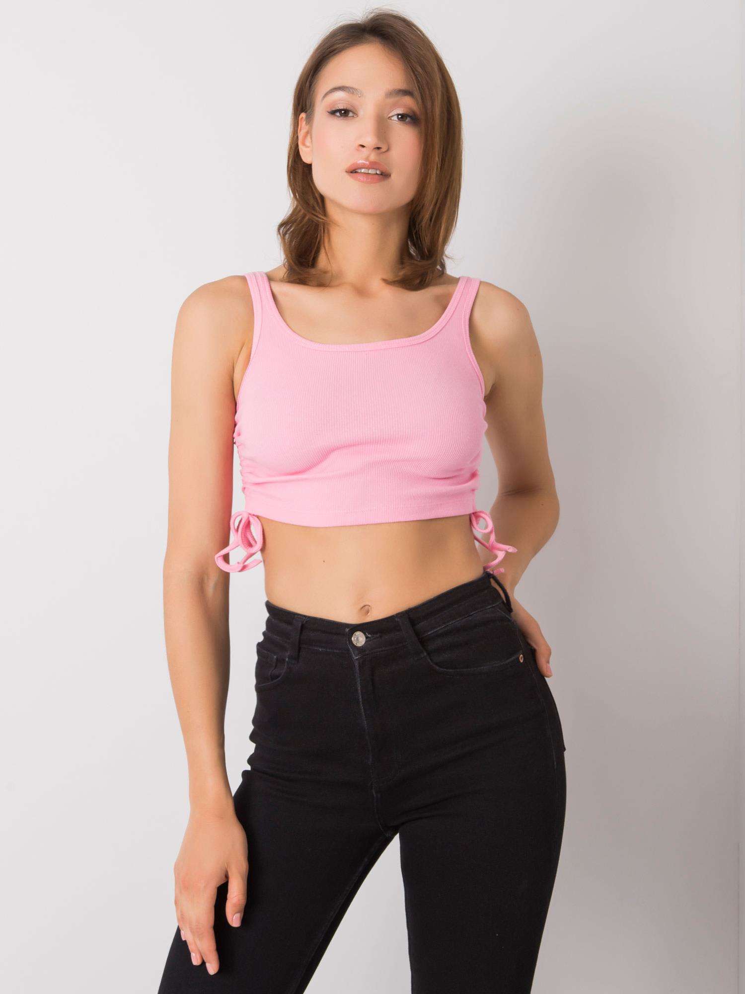 RUE PARIS Pink Short Top