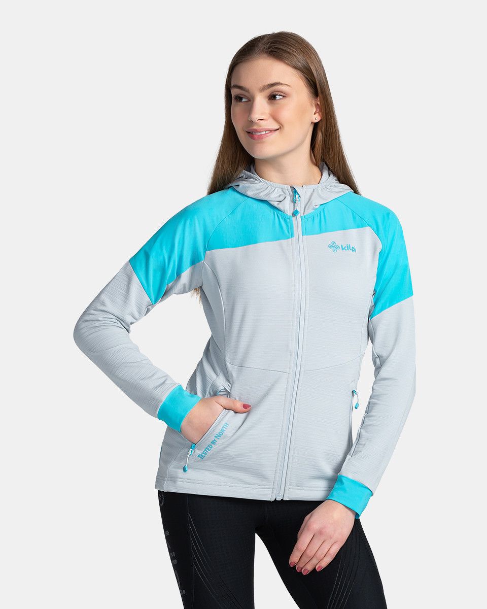 Women's technical sweatshirt KILPI MEMPHIS-W Light gray