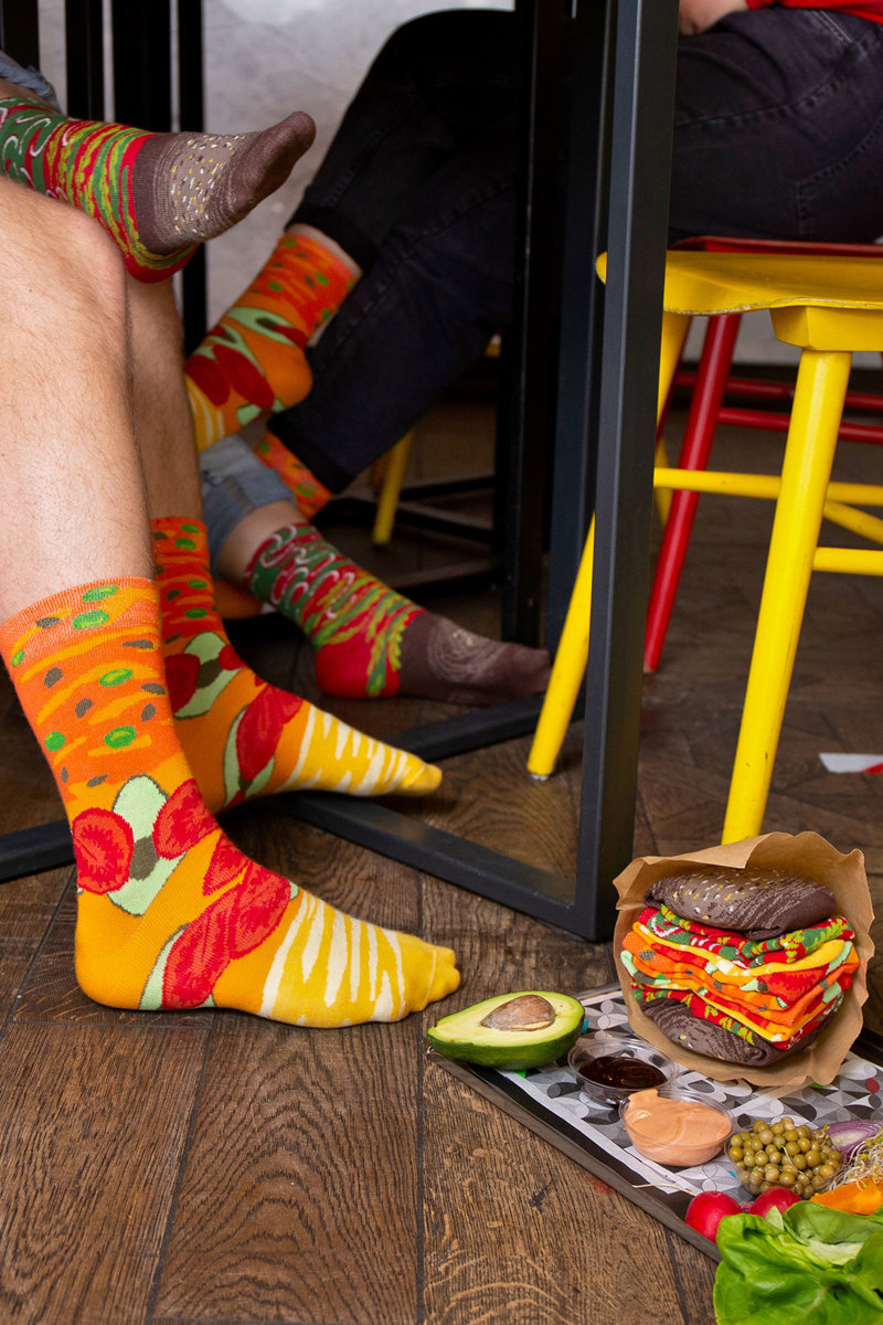 ZOOKSY/RAINBOW SOCKS Ponožky Rainbow Socks Burger Vege 2 páry