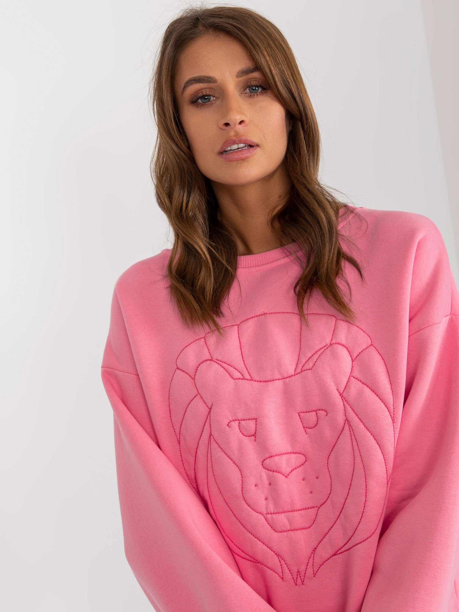 Oversize Pink Stuffed Hoodie