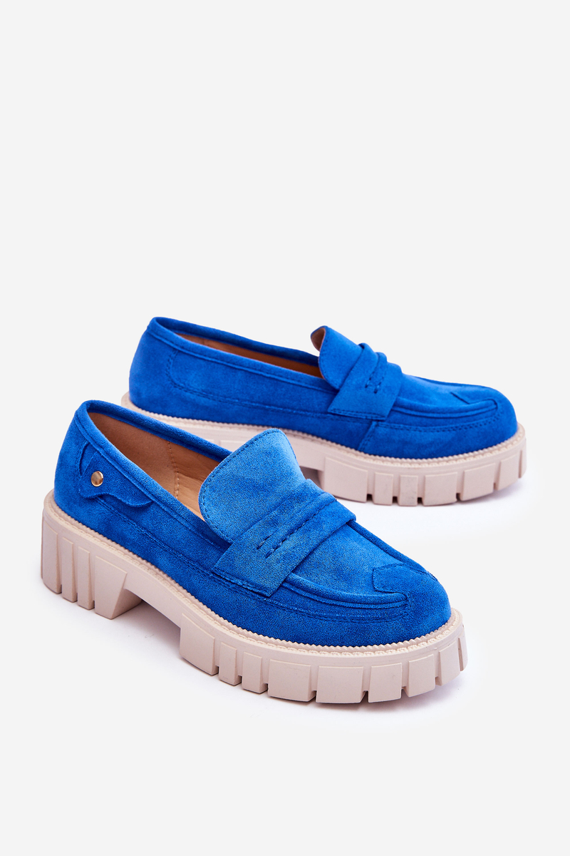 Levně Dámské semišové nazouvací boty Modre Fiorell