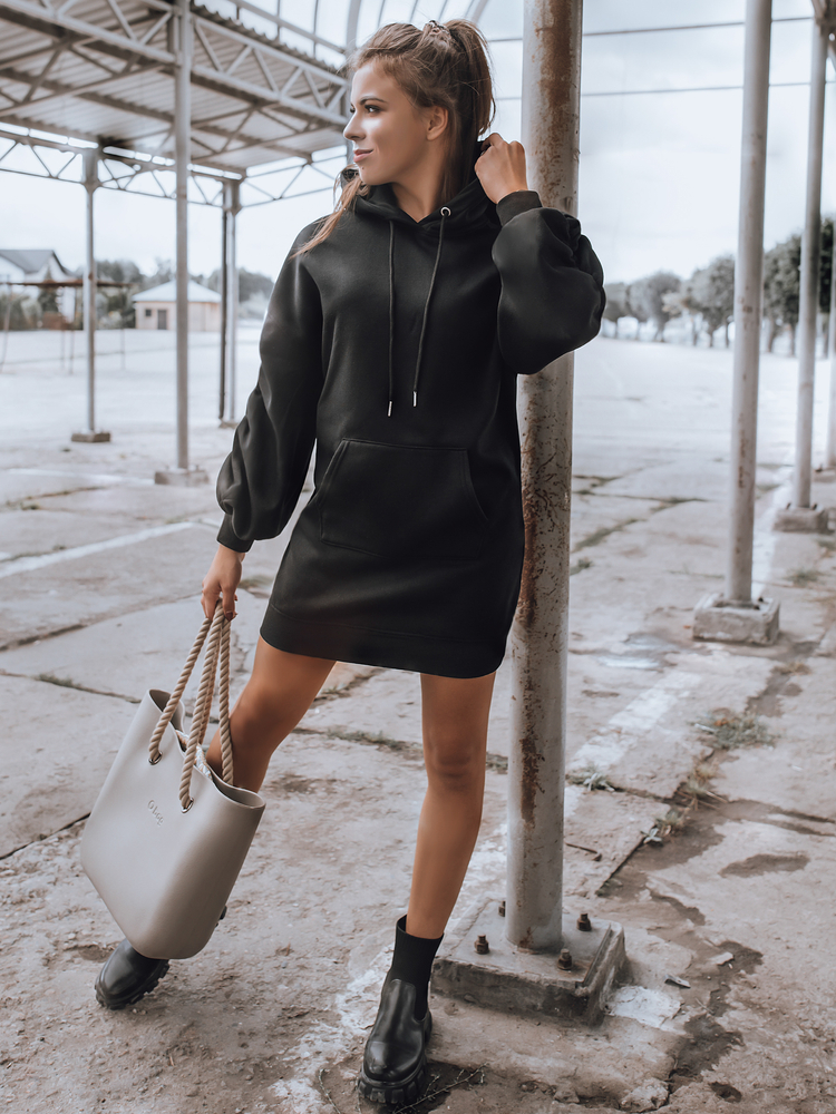 Sukienka dresowa EASSY czarna Dstreet