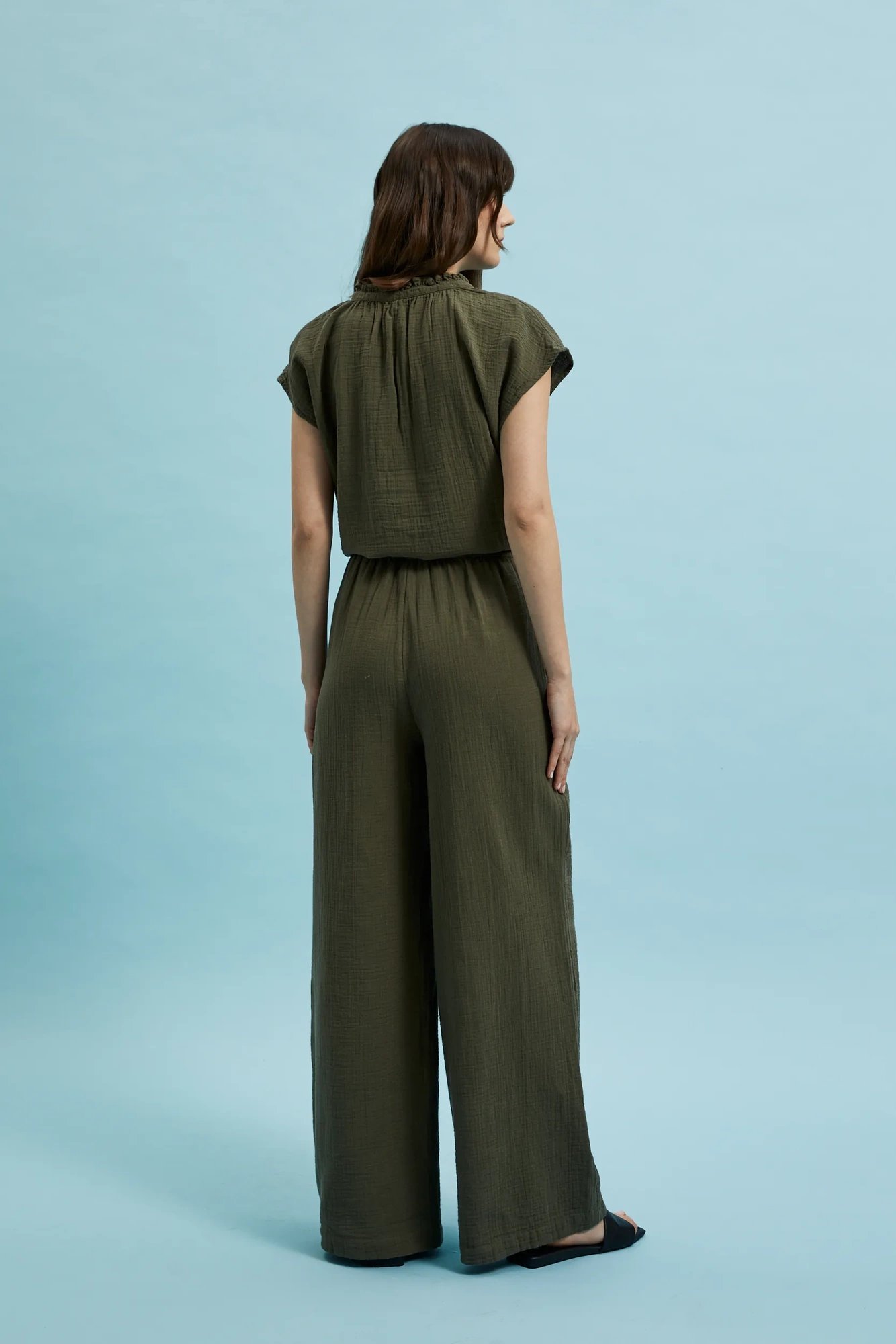 Women's summer trousers MOODO - khaki