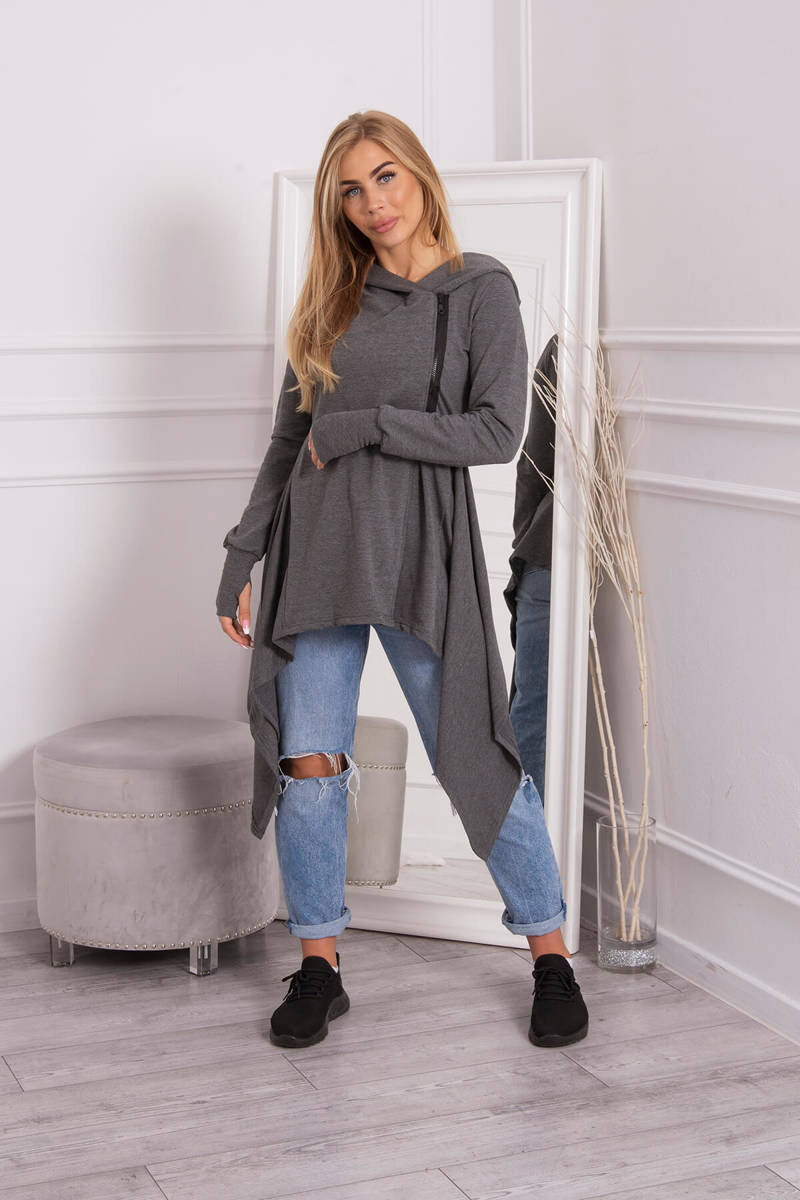 hooded-sweatshirt-with-side-zip-graphite