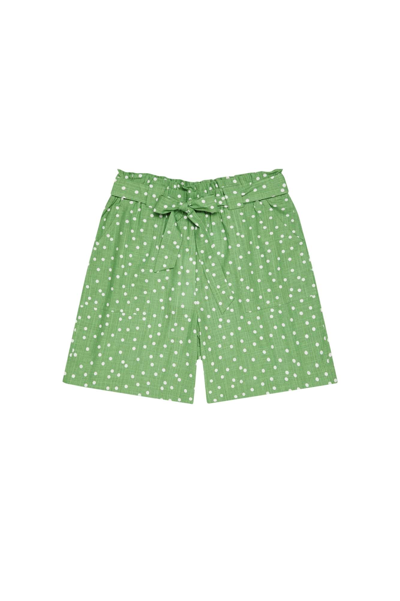 Cotton shorts with polka dots