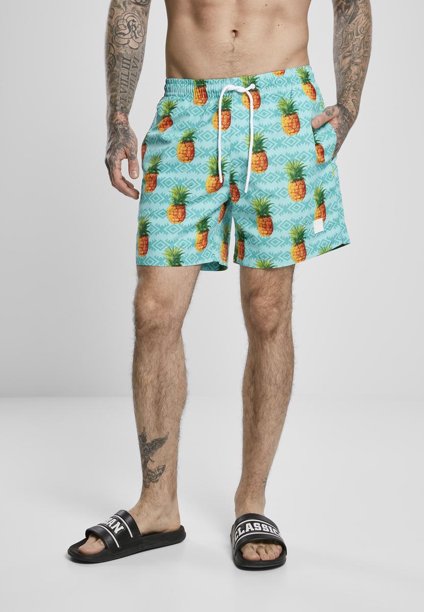 Pineapple aop swim shorts pattern