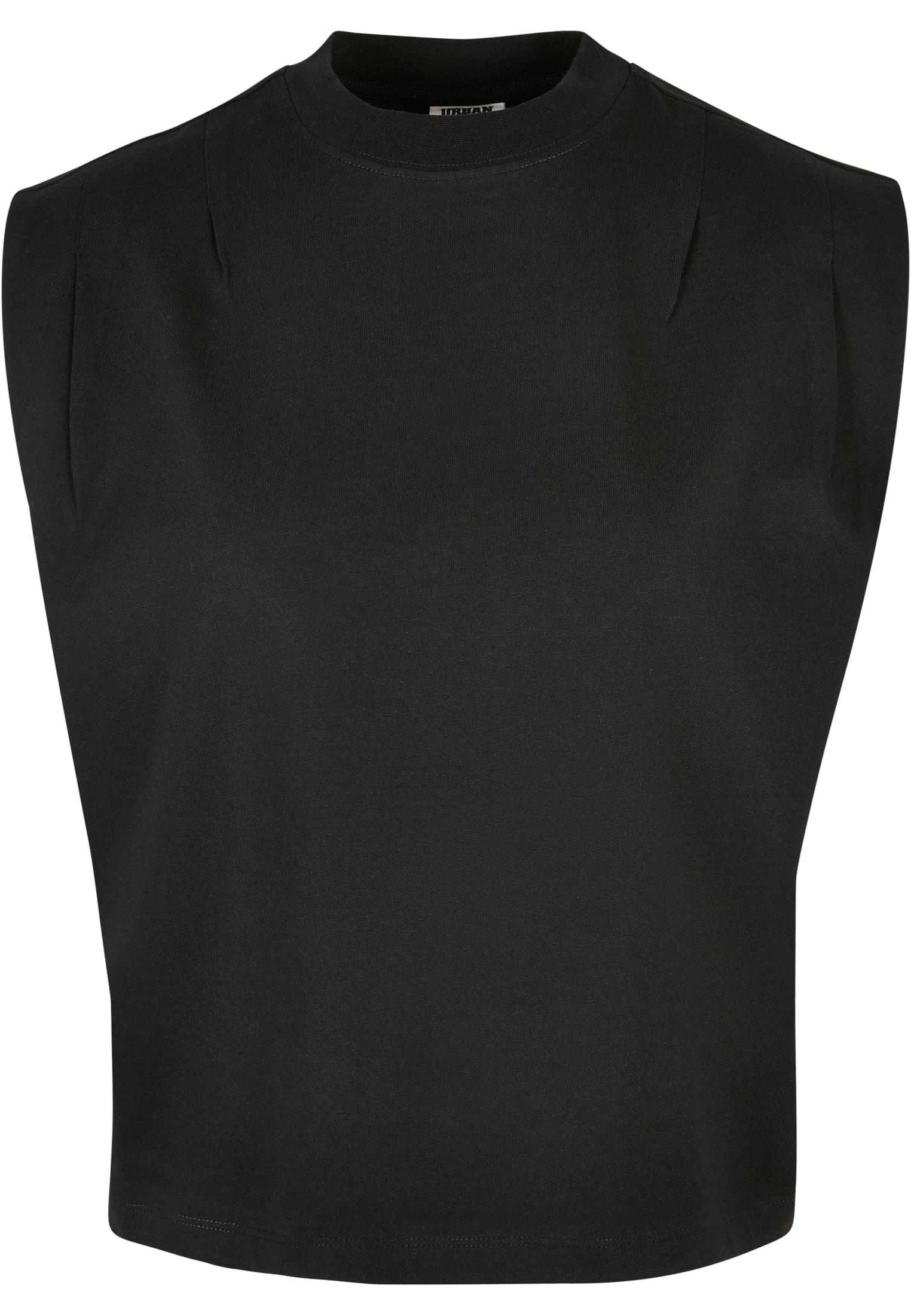 Women&#039;s Organic Top with Heavy Pleated Shoulder in Black