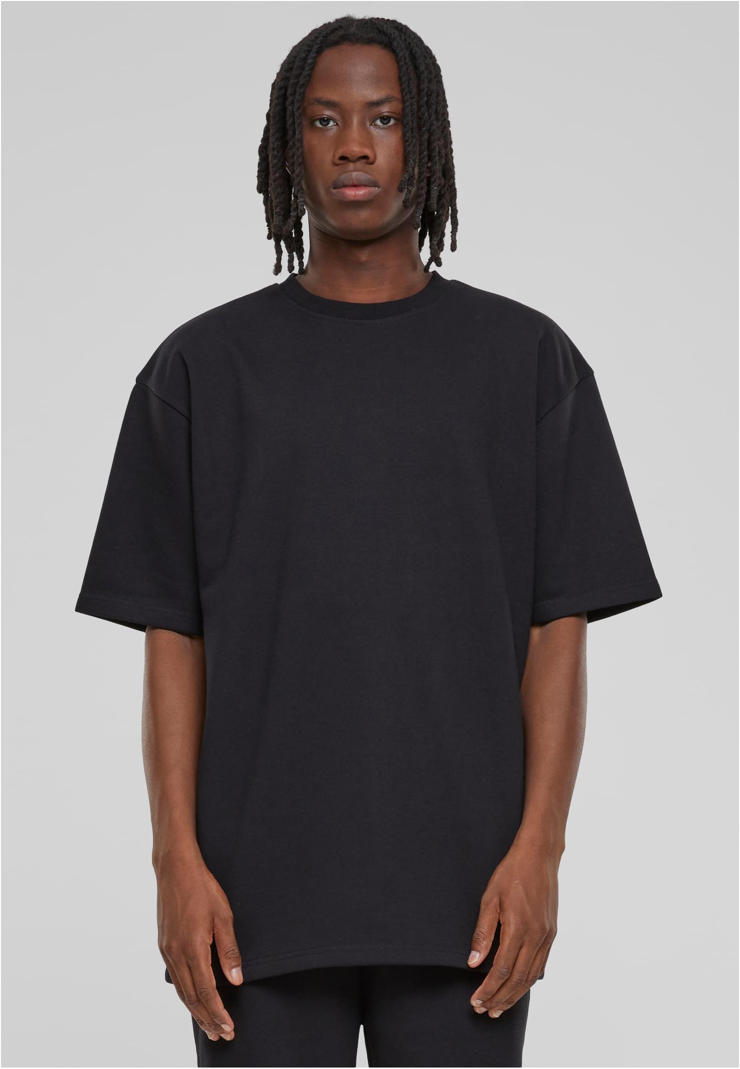 Men's Light Terry T-Shirt Crew - Black