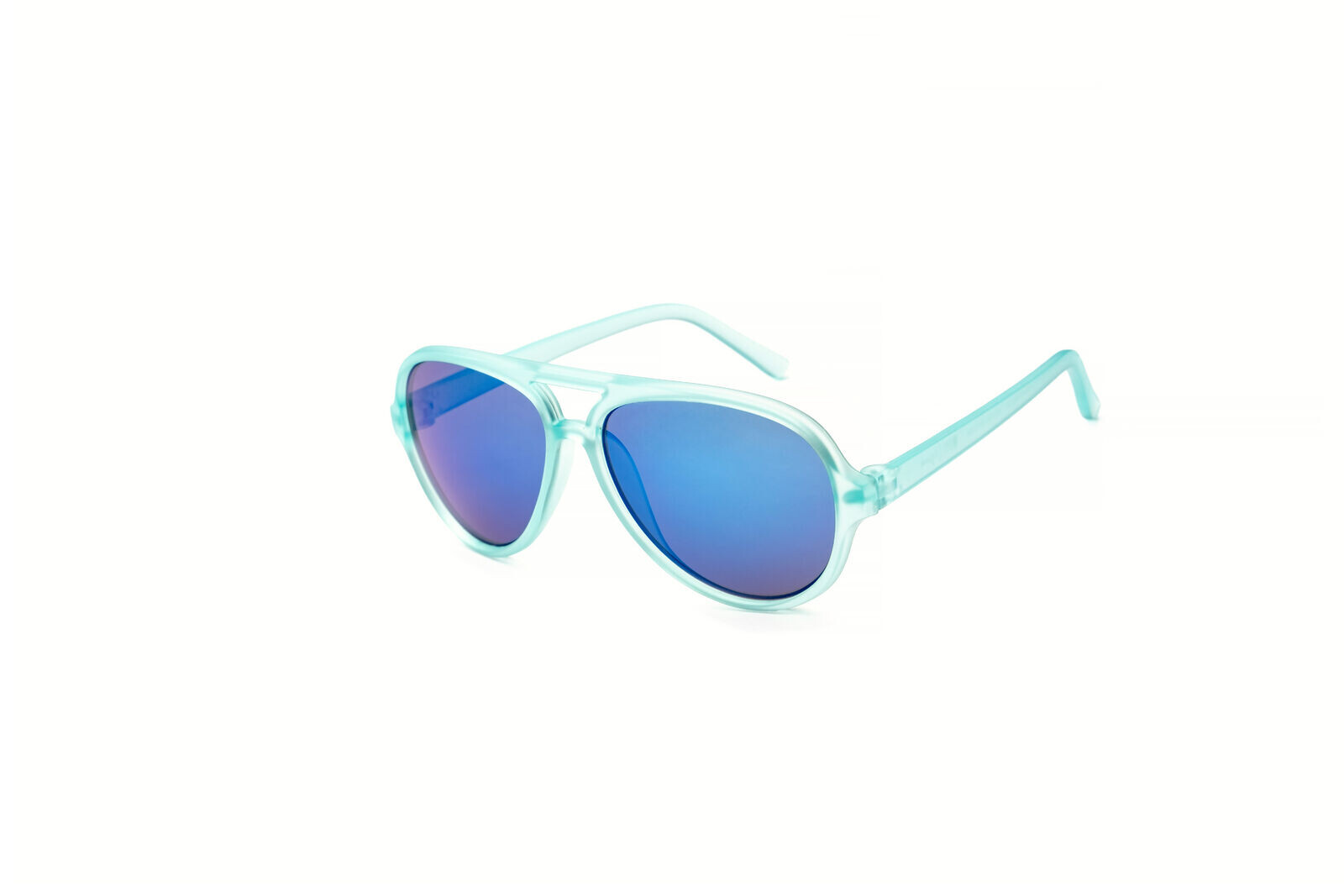 Children's sunglasses WAYE KIDS - Matt Blue Transparent Smoke