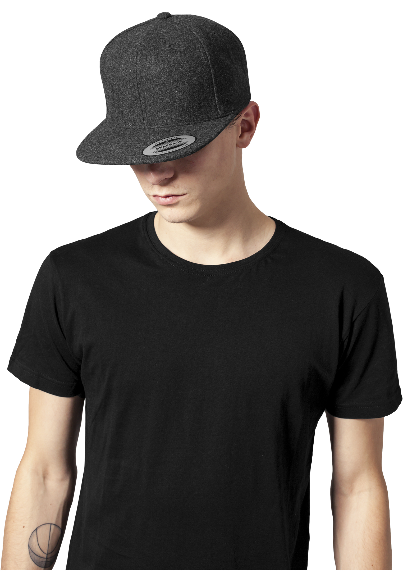 Melton Wool Snapback Dark Grey