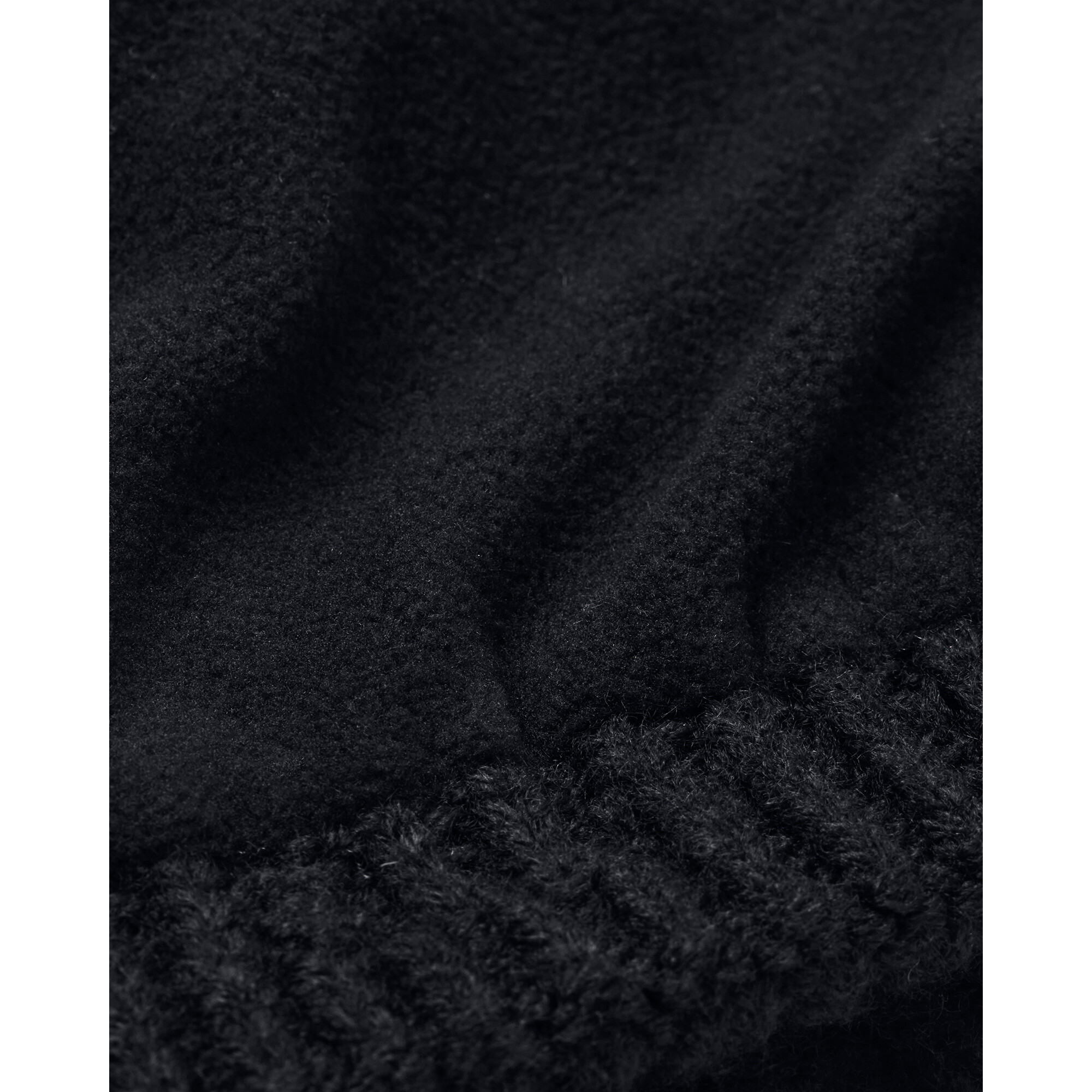 W Halftime Cable Knit Beanie-BLK