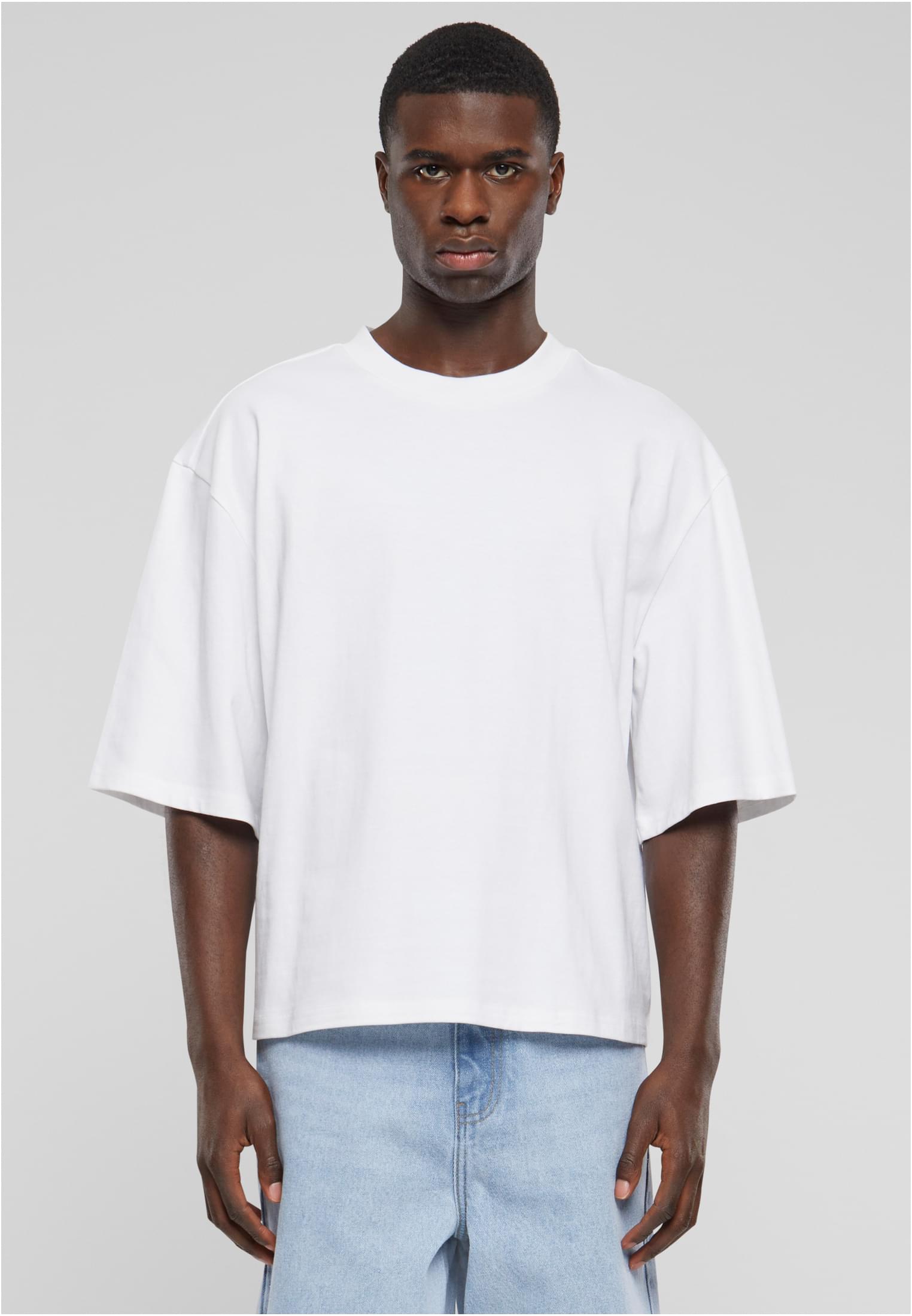 Men's T-shirt Oversized Cropped White